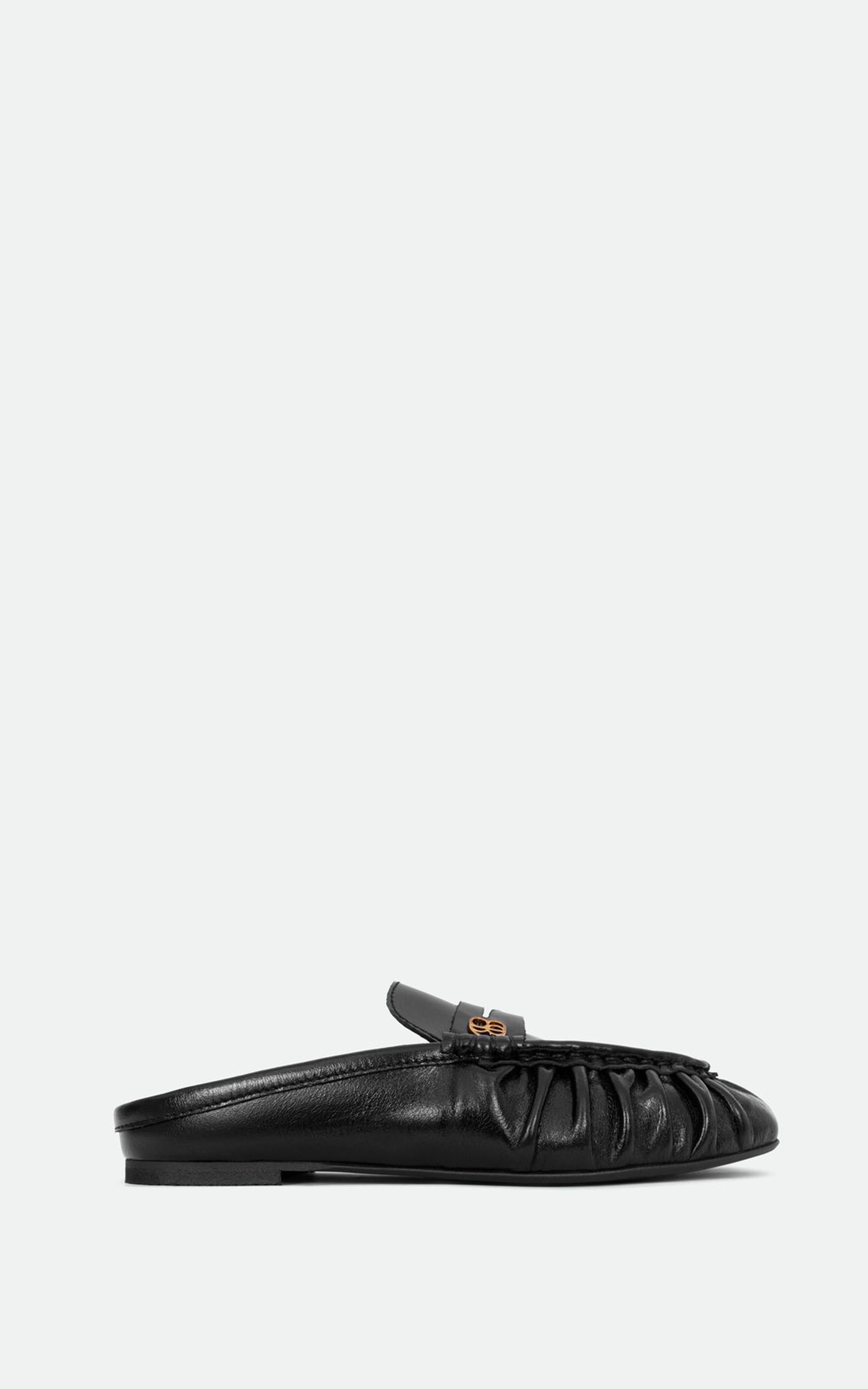 Patent Leather Mule Loafers
