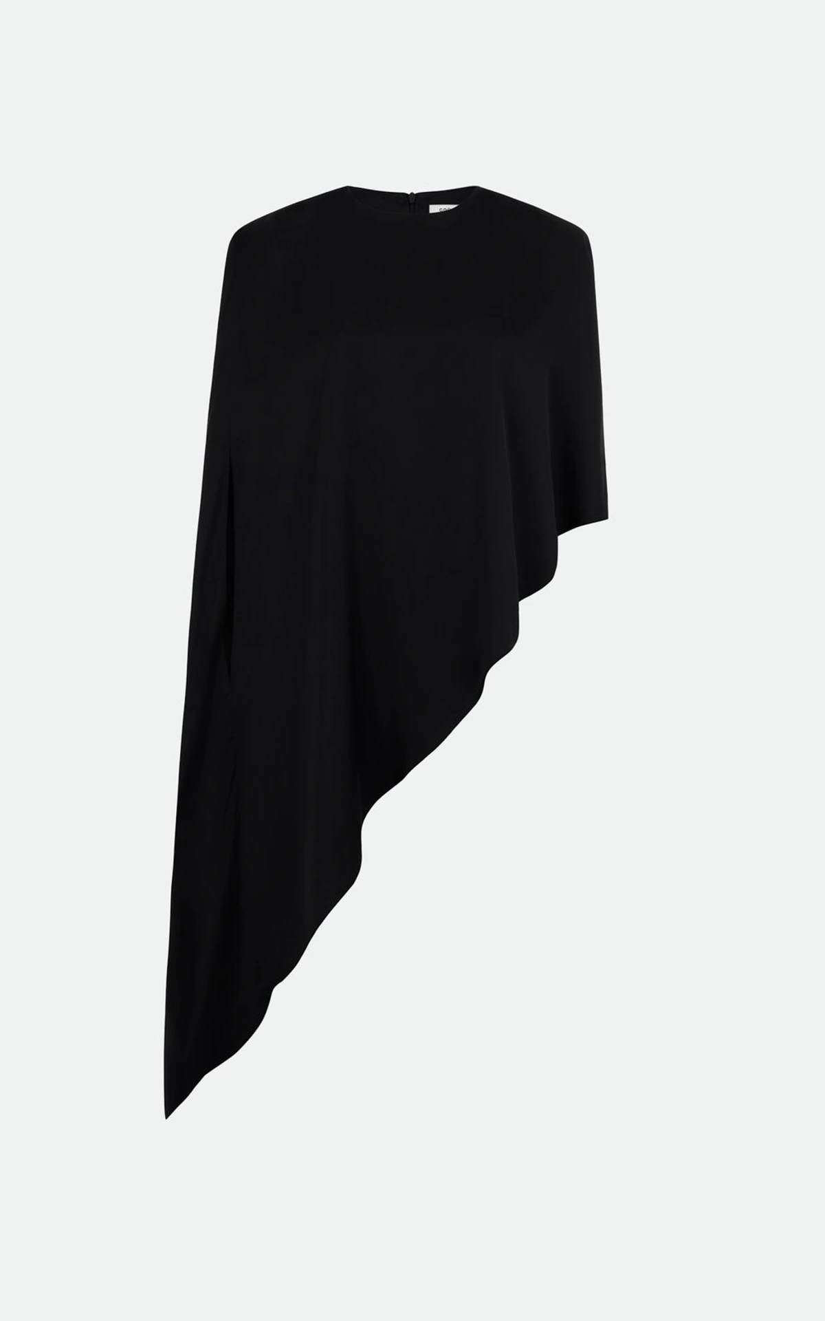 Asymetryczny satynowy top-cape
