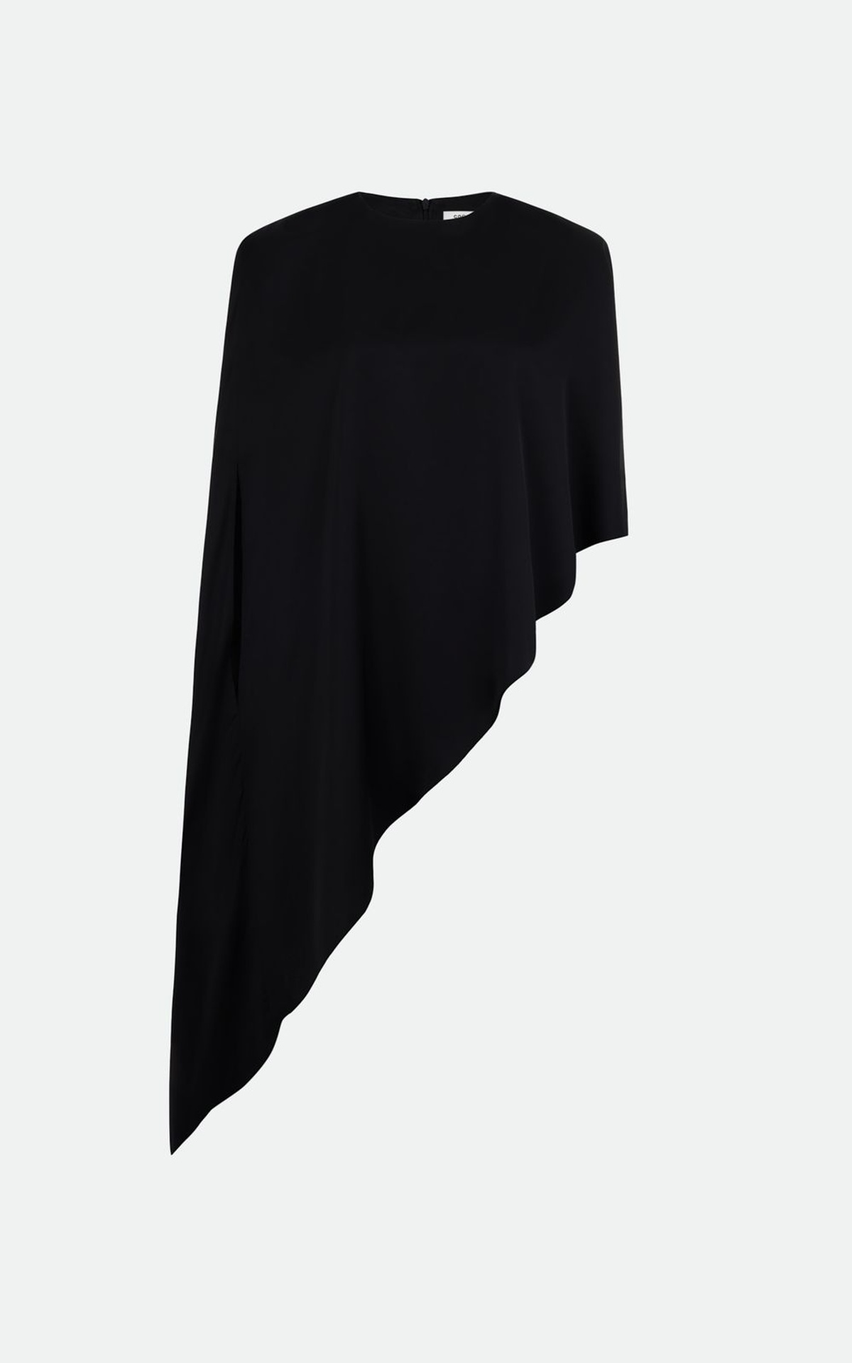 Asymetryczny satynowy top-cape