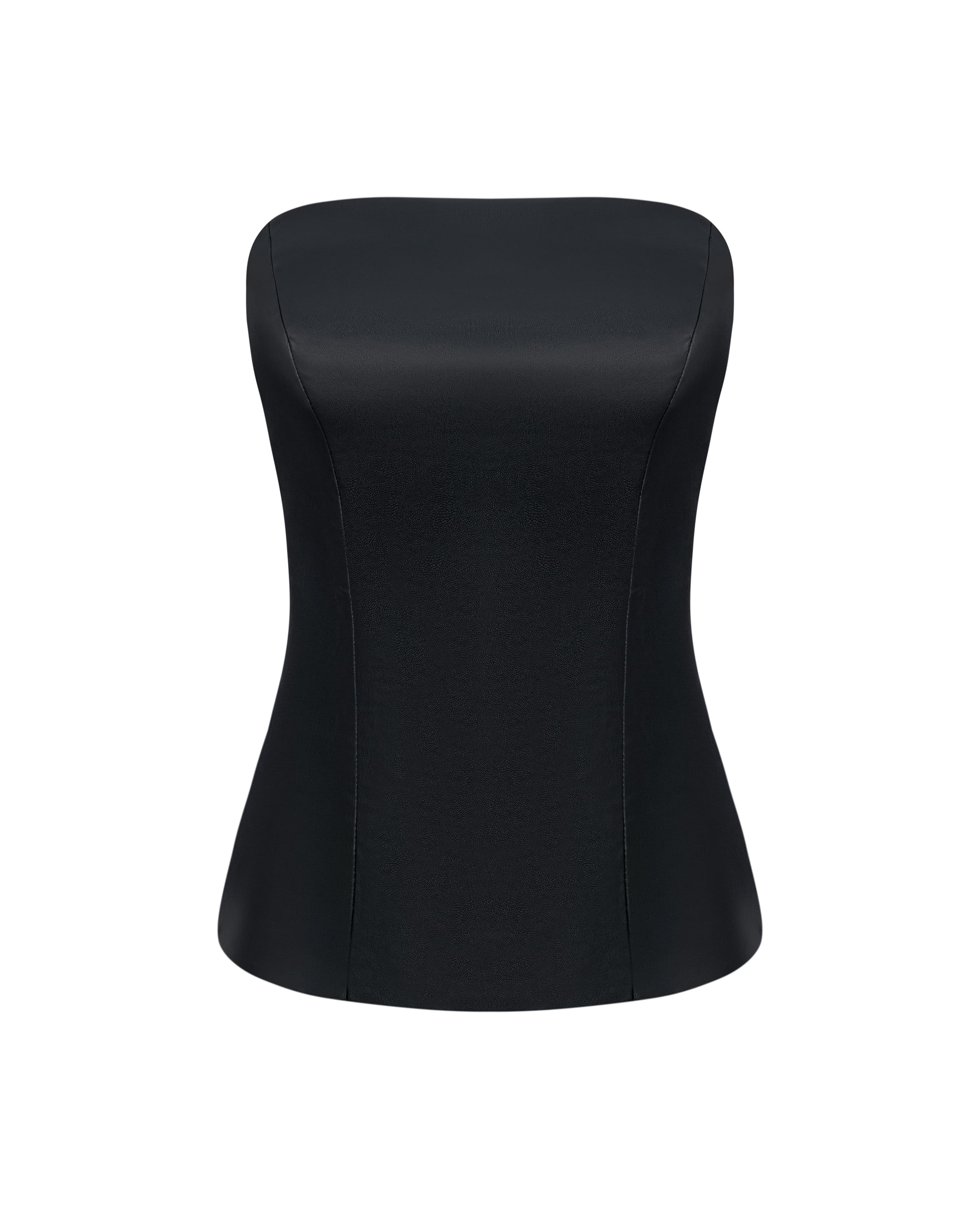 Faux Leather Corset