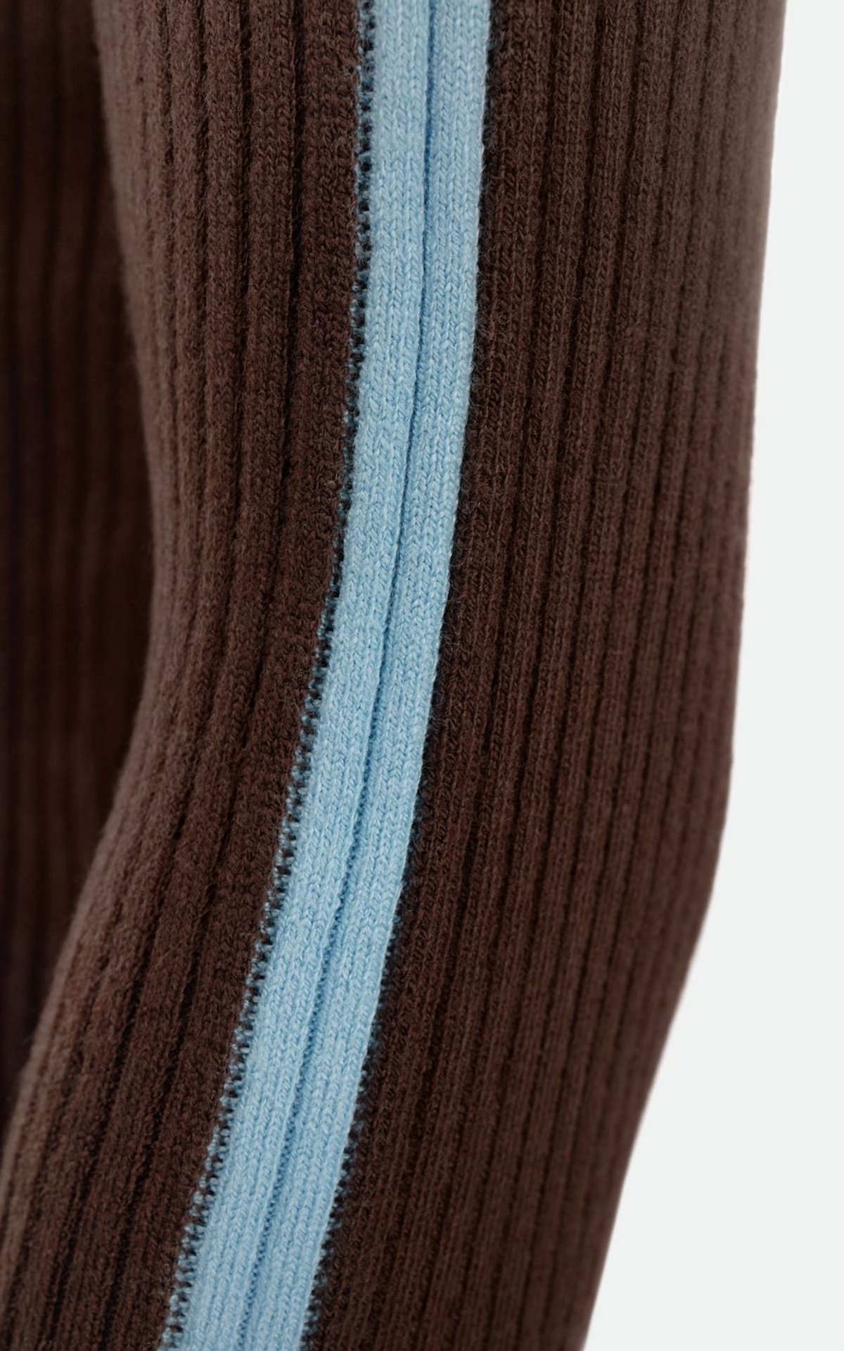 Longsleeve w prążki z kontrastowym paskiem