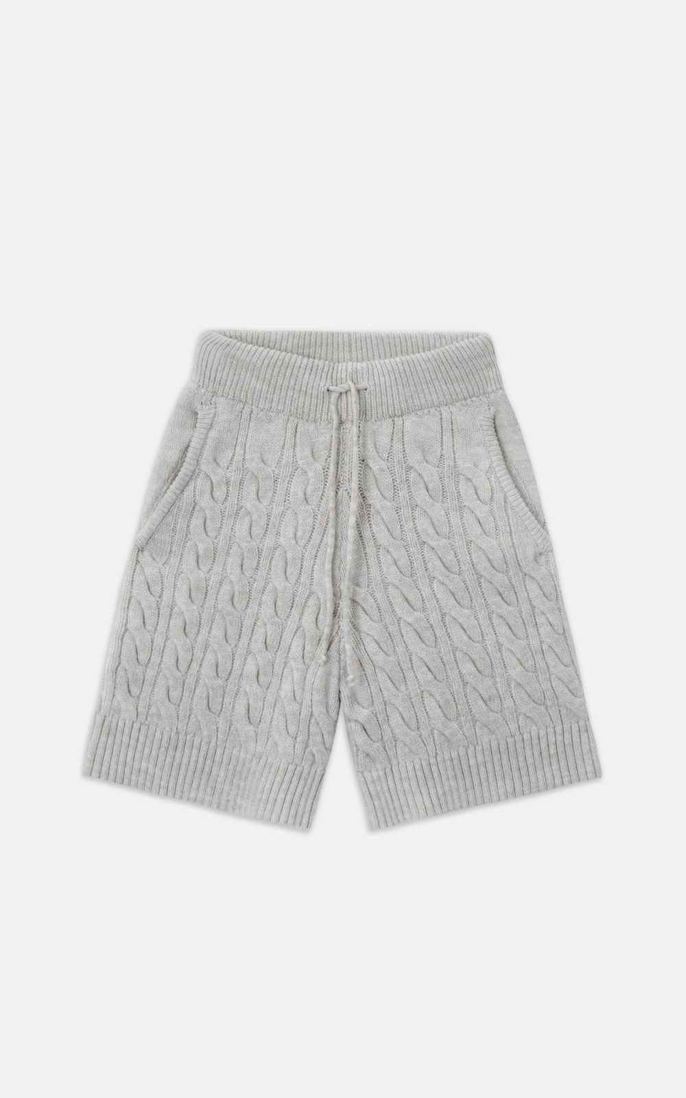 Cable-Knit Wool Shorts - Grey | COOSH