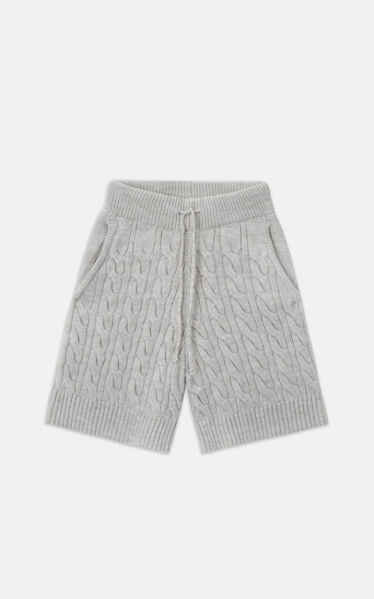 Cable-Knit Wool Shorts