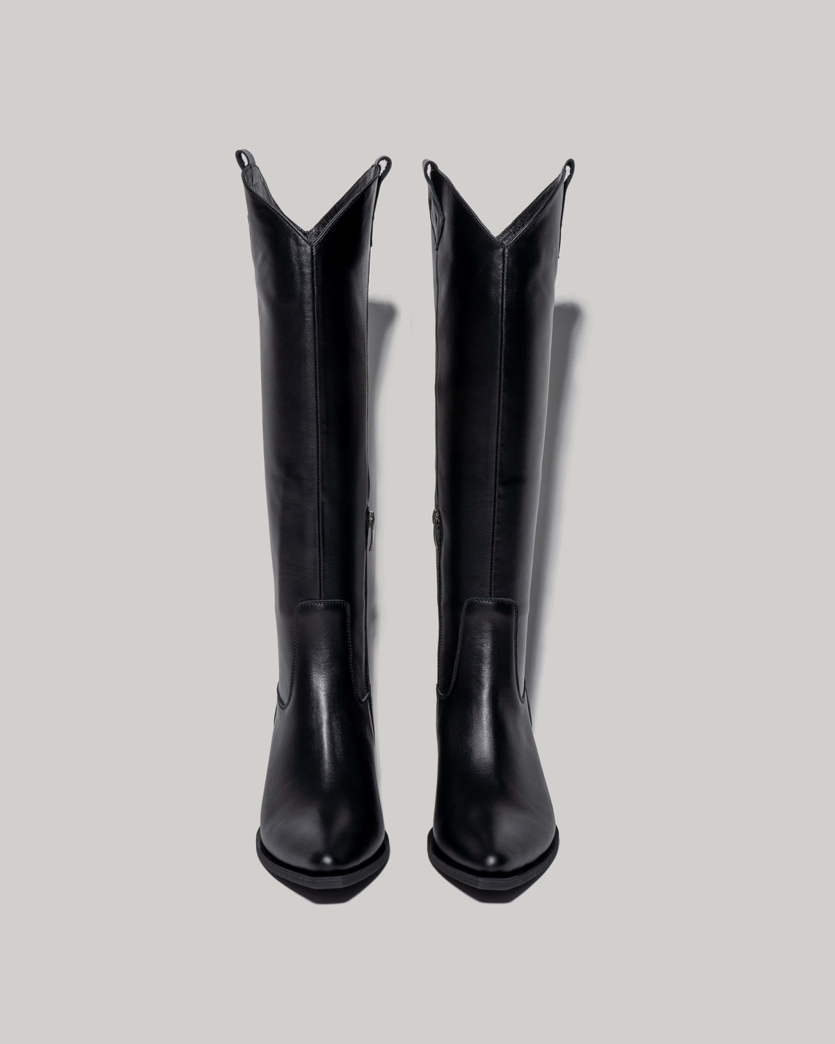 Leather Knee-High Cowboy Boots