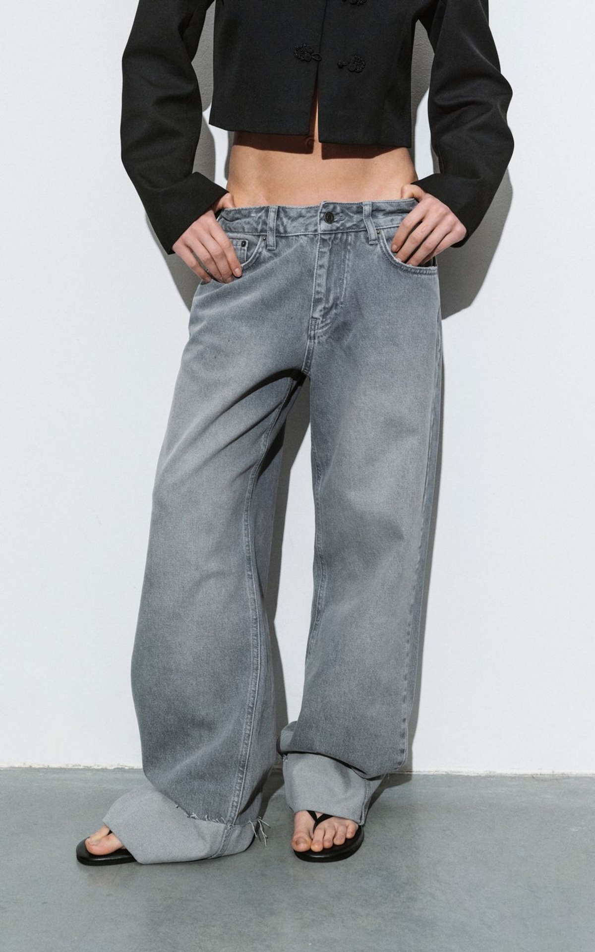 Mid-Rise Jeans with Cuffs