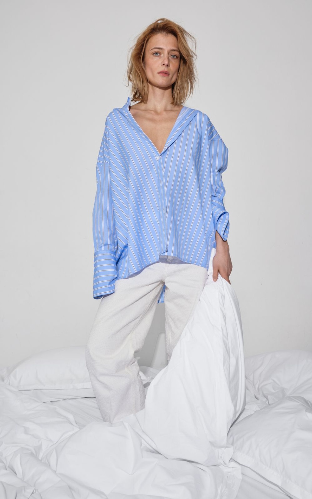 Straight-cut Striped Shirt