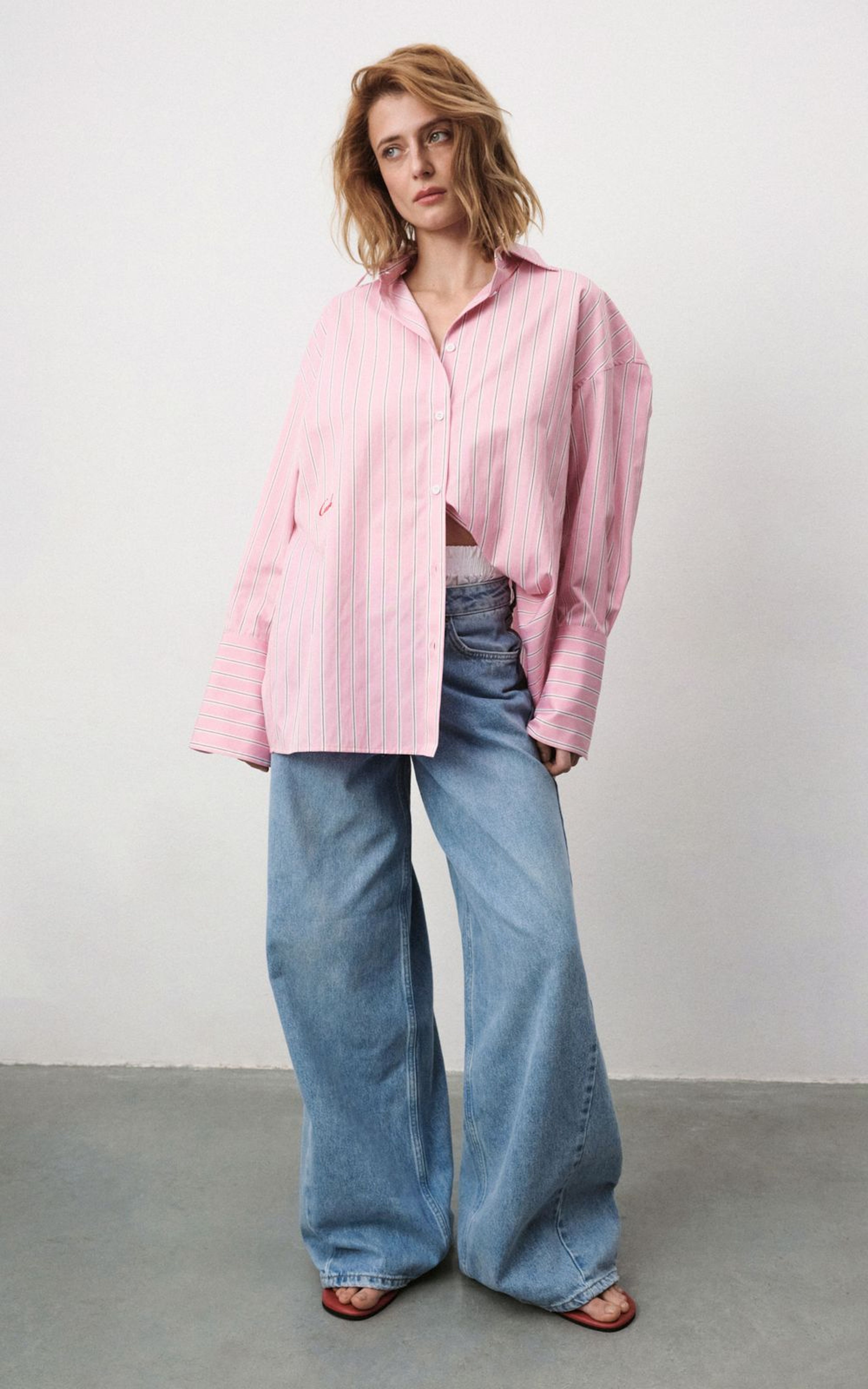 Straight-cut Striped Shirt