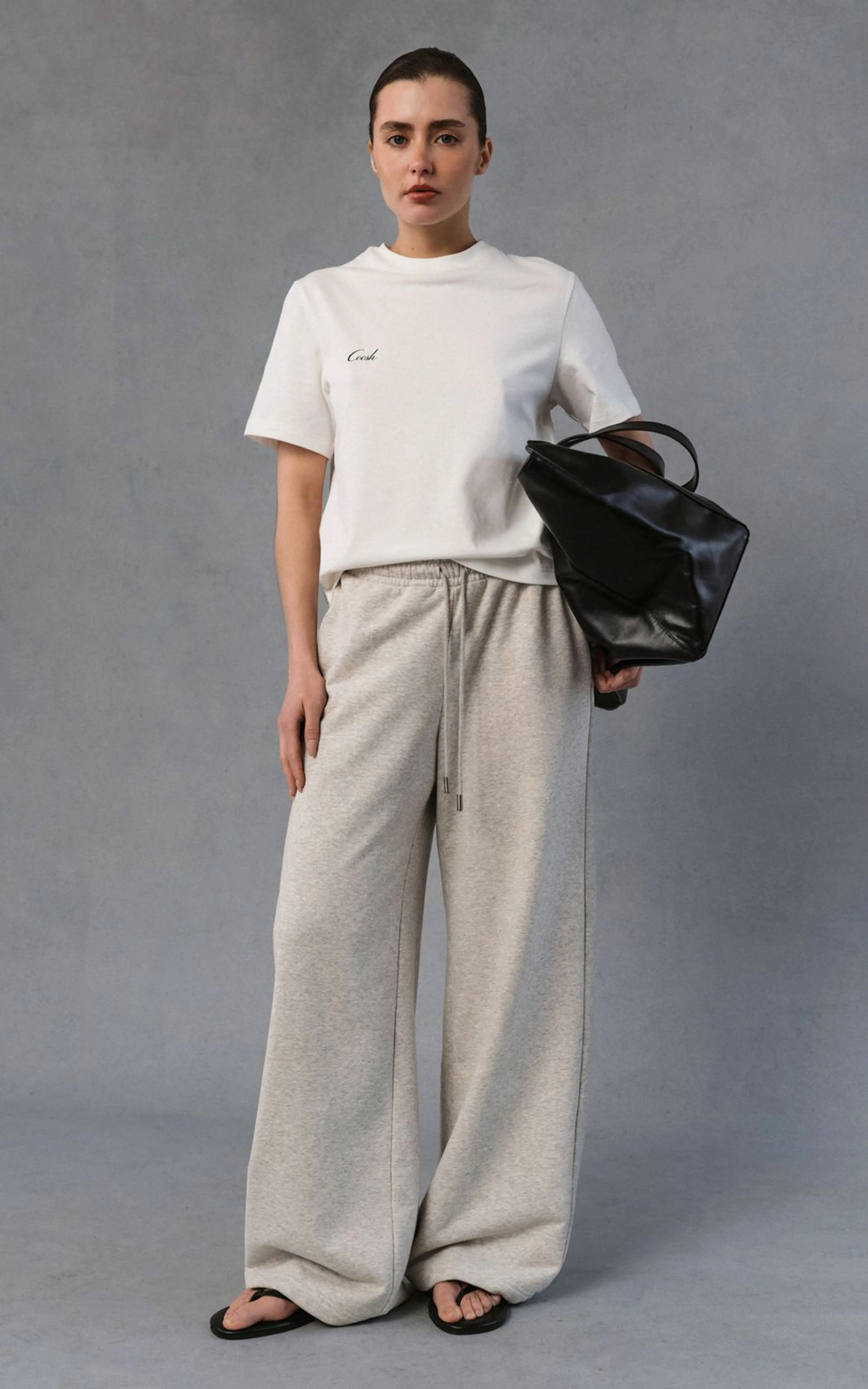 Straight-Leg Sweatpants with Elastic Waist