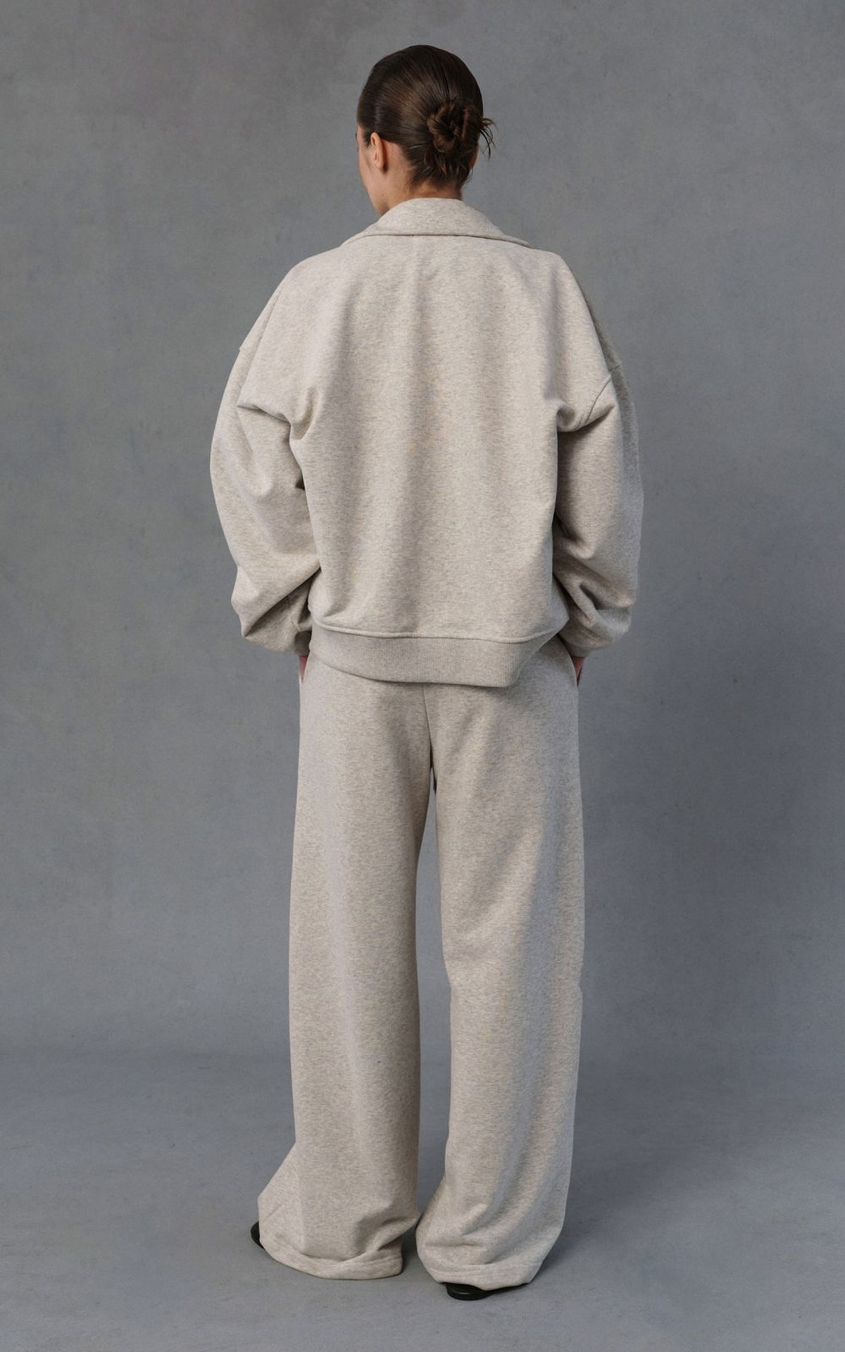 Zip-up Track Jacket with Stand Collar