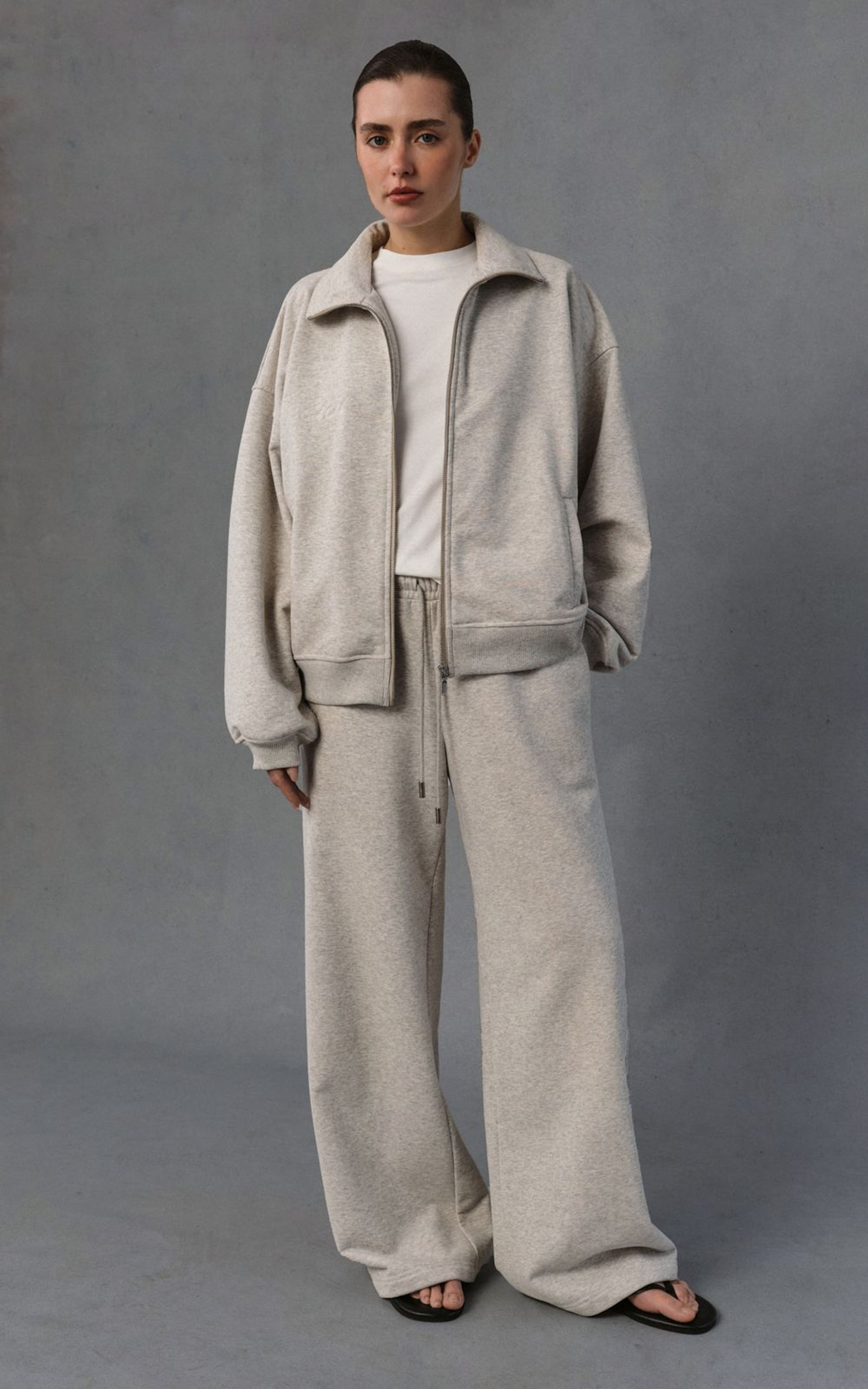 Straight-Leg Sweatpants with Elastic Waist
