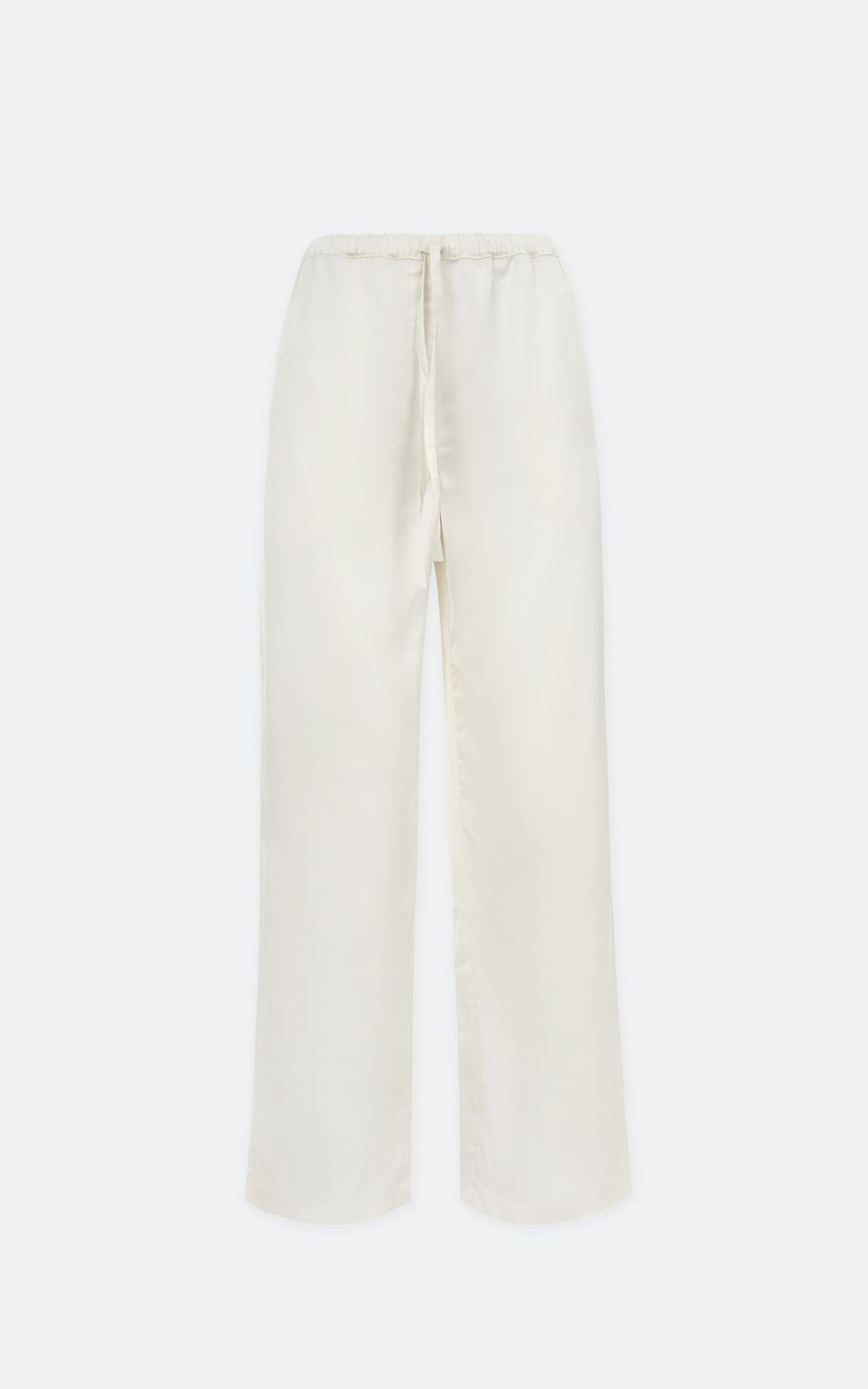 Straight-Leg Satin Pants