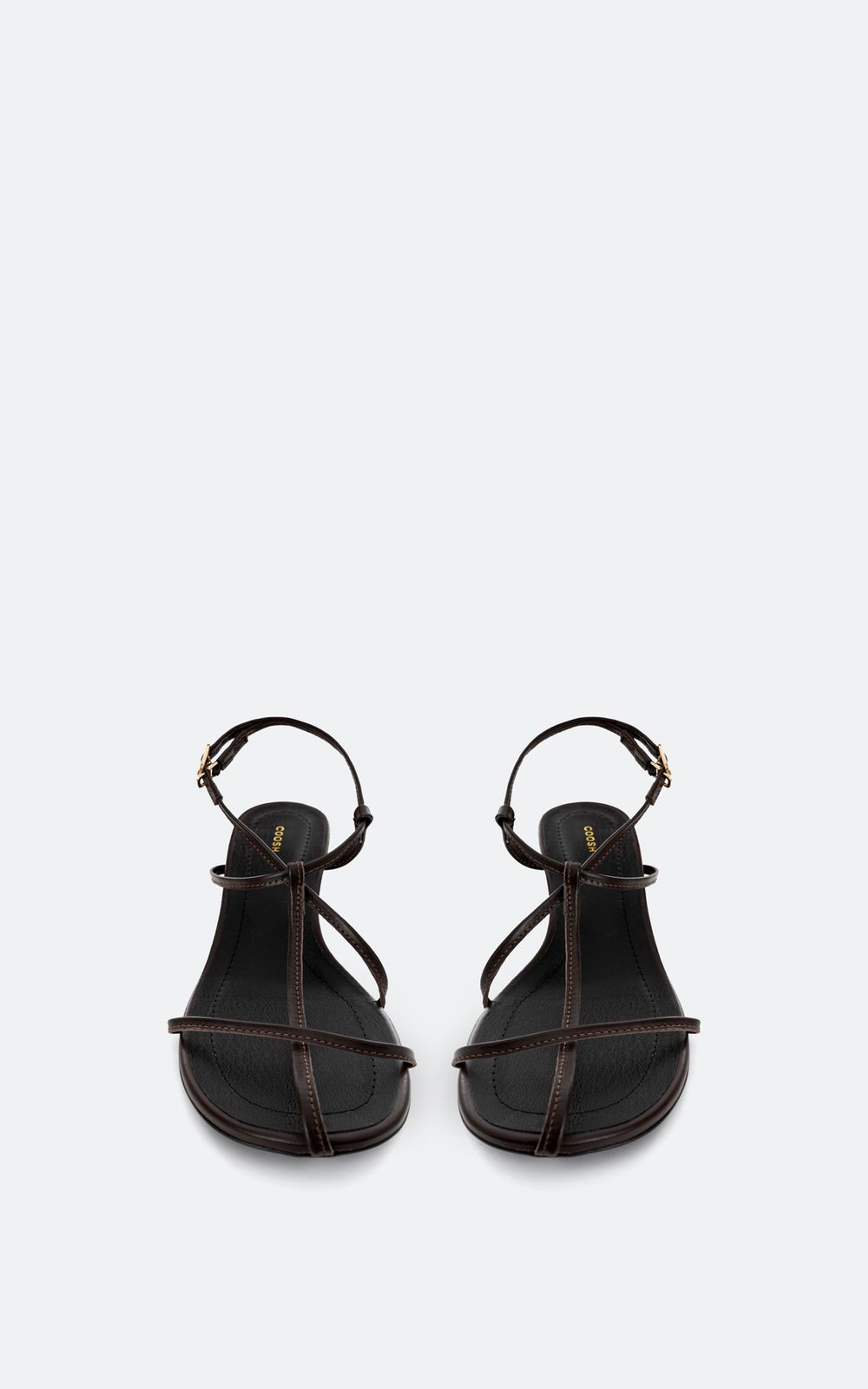 Leather Sandals with Crossed Straps