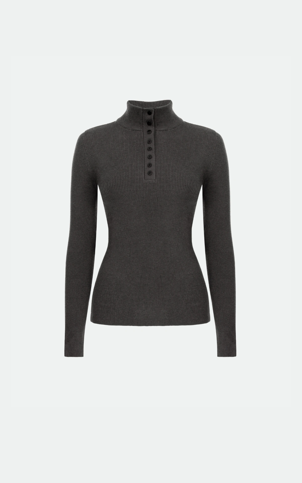 Knit Turtleneck with Buttons