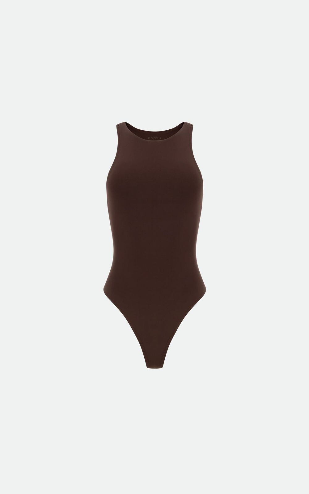 SECOND SKIN Halter Neck Bodysuit - Chocolate | COOSH
