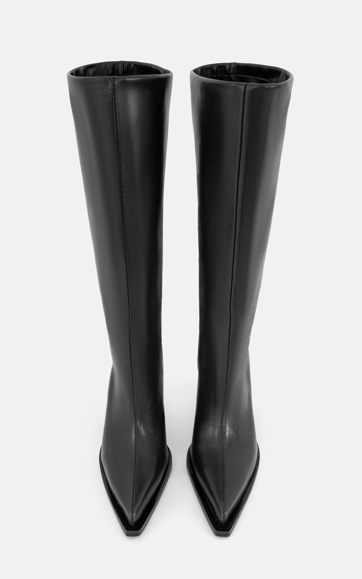 Leather Knee High Cowboy Boots