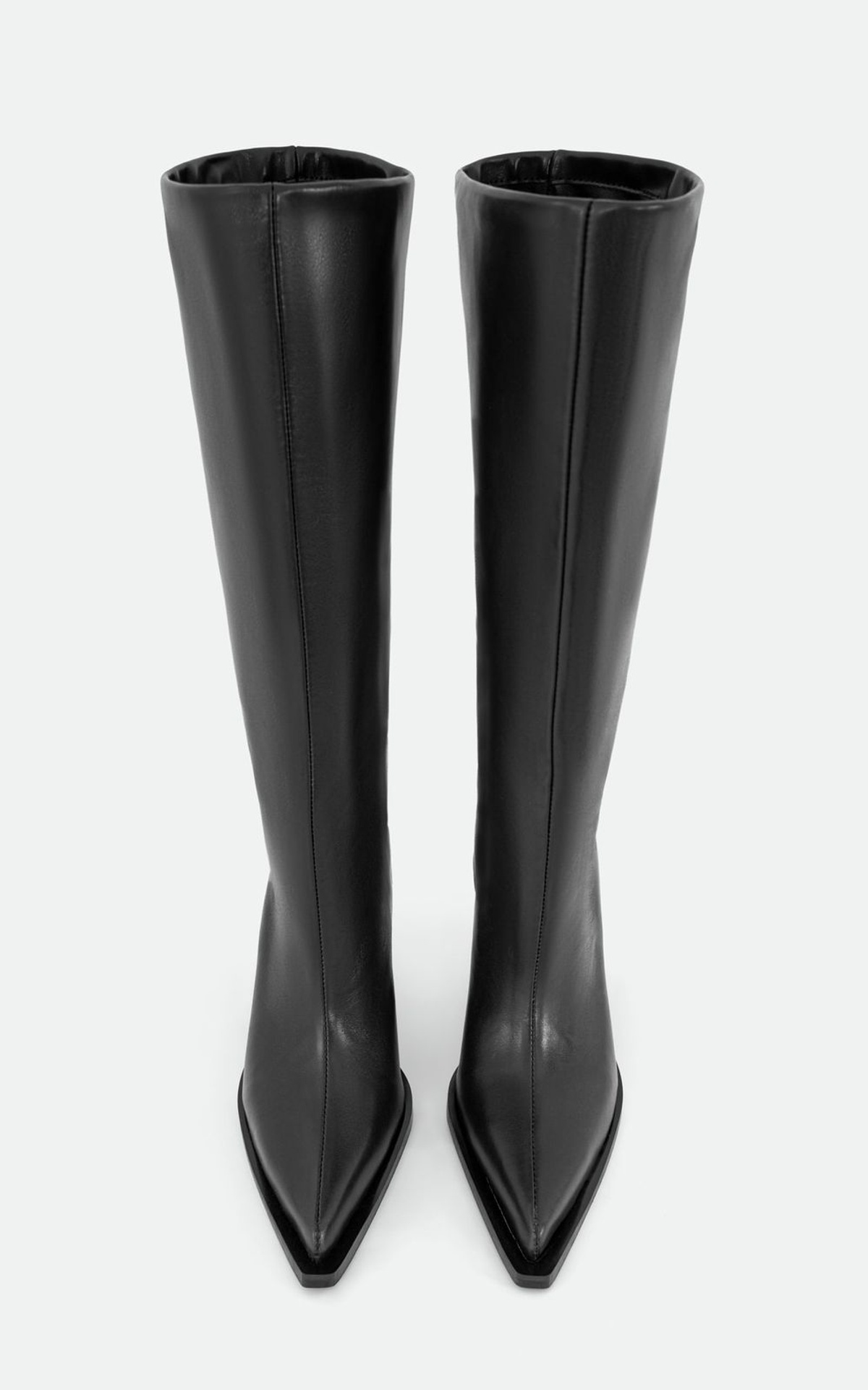 Leather Knee High Cowboy Boots