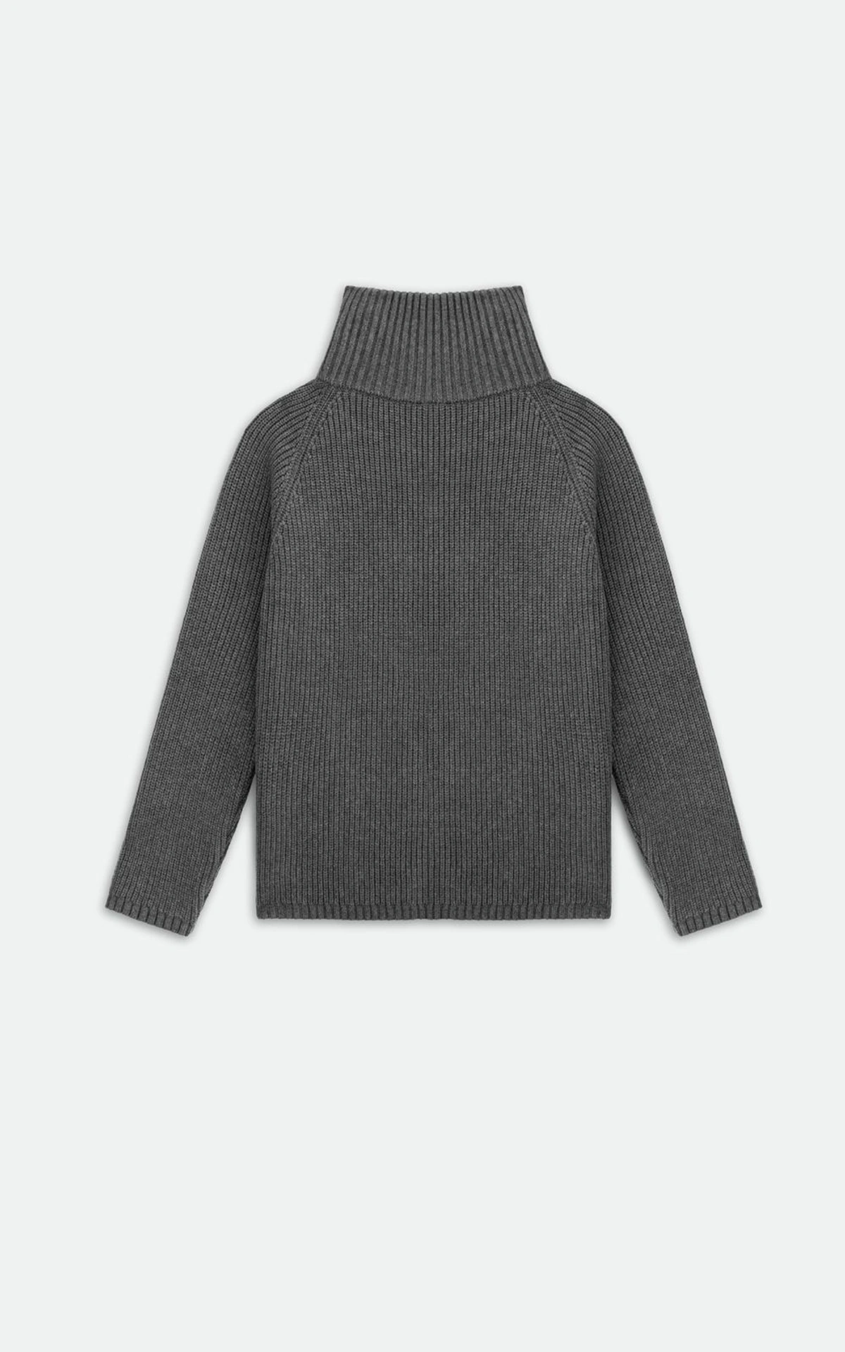 Светр oversize з високим коміром та блискавкою
