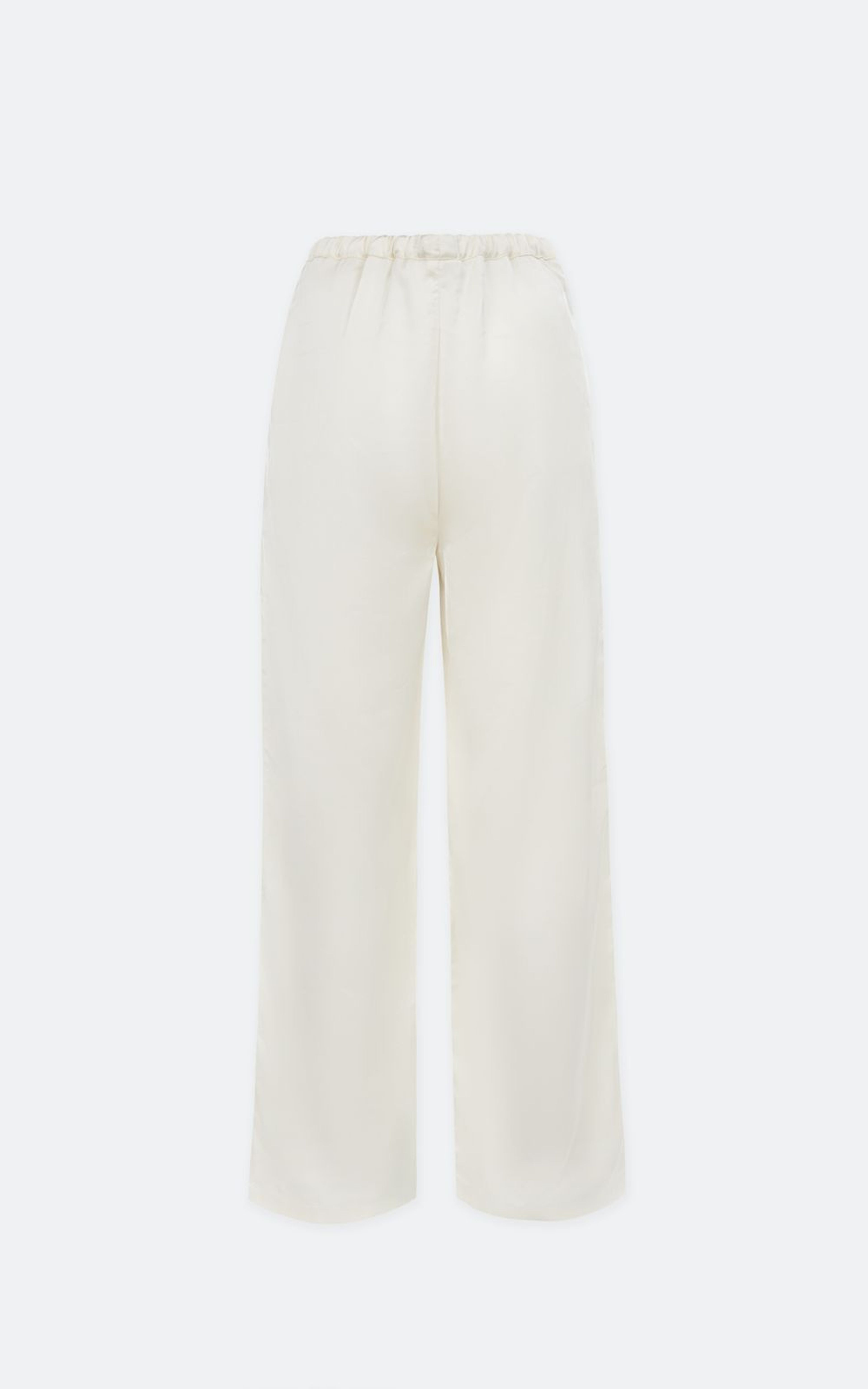 Straight-Leg Satin Pants
