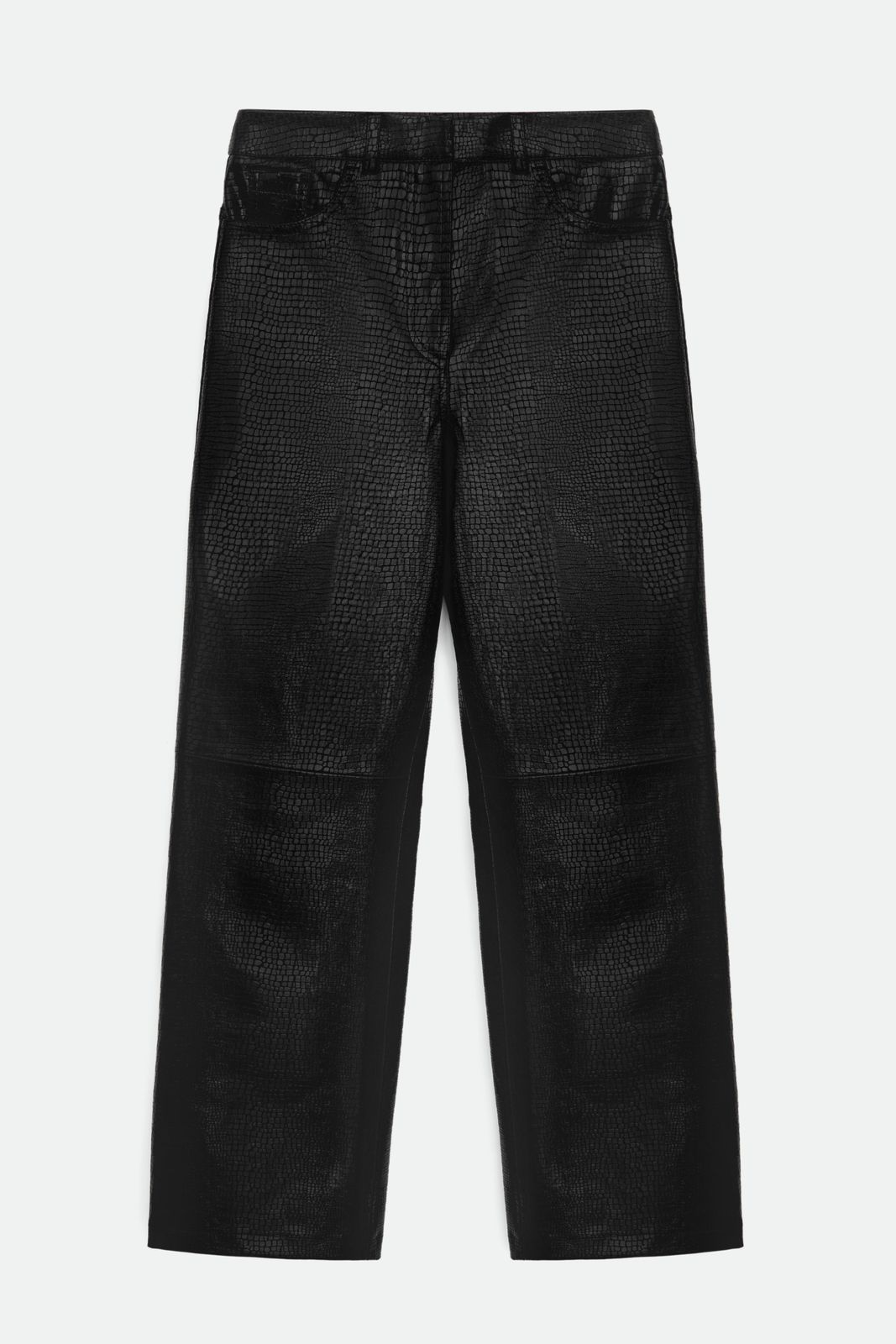 Textured Leather Pants - Black | COOSH