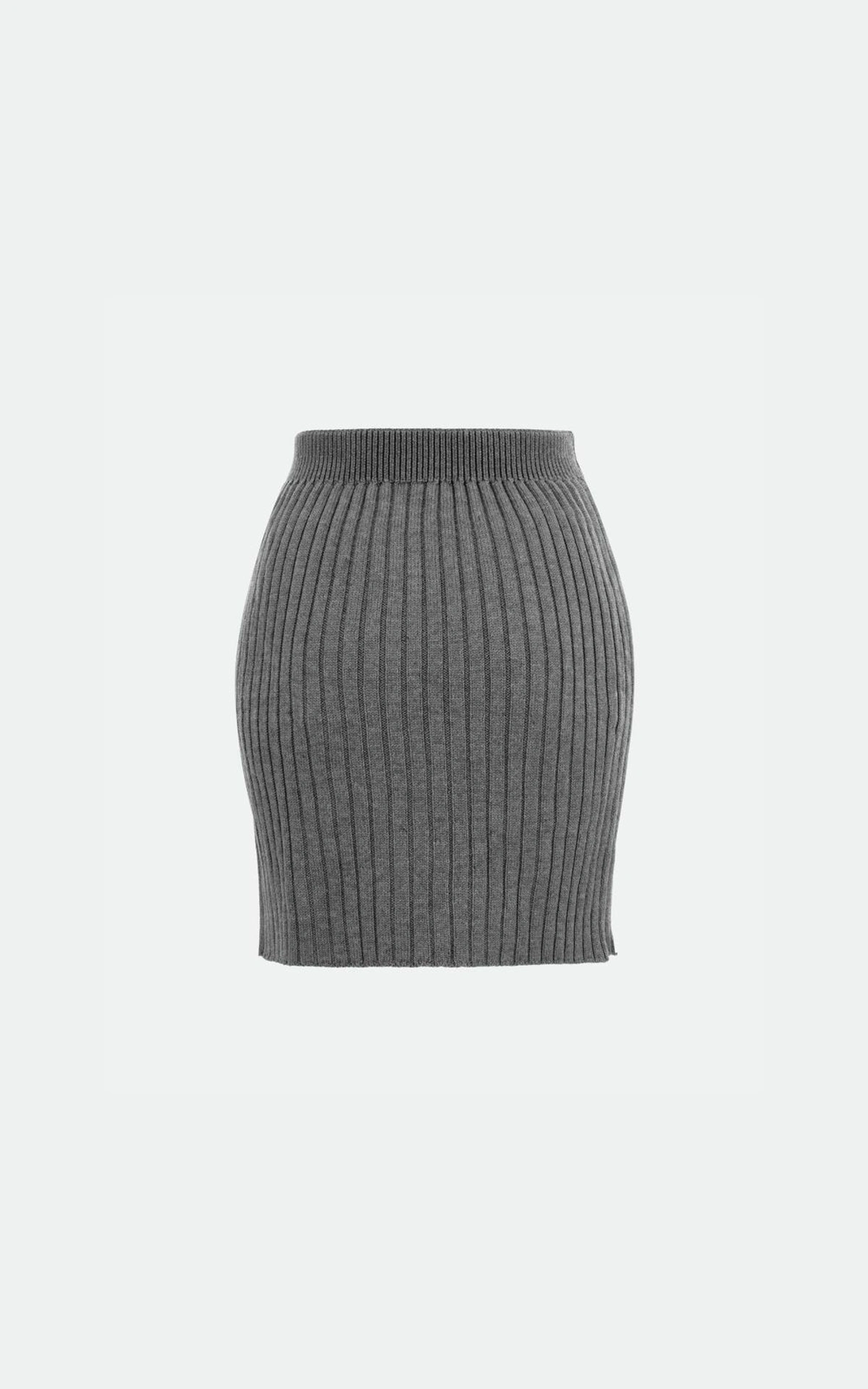 Dzianinowy Komplet: Sweter i Mini Spódnica