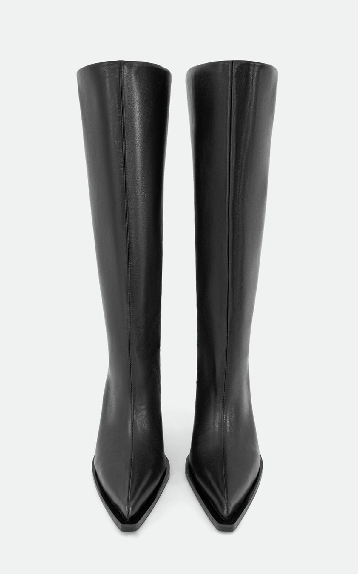 Leather Knee High Cowboy Boots