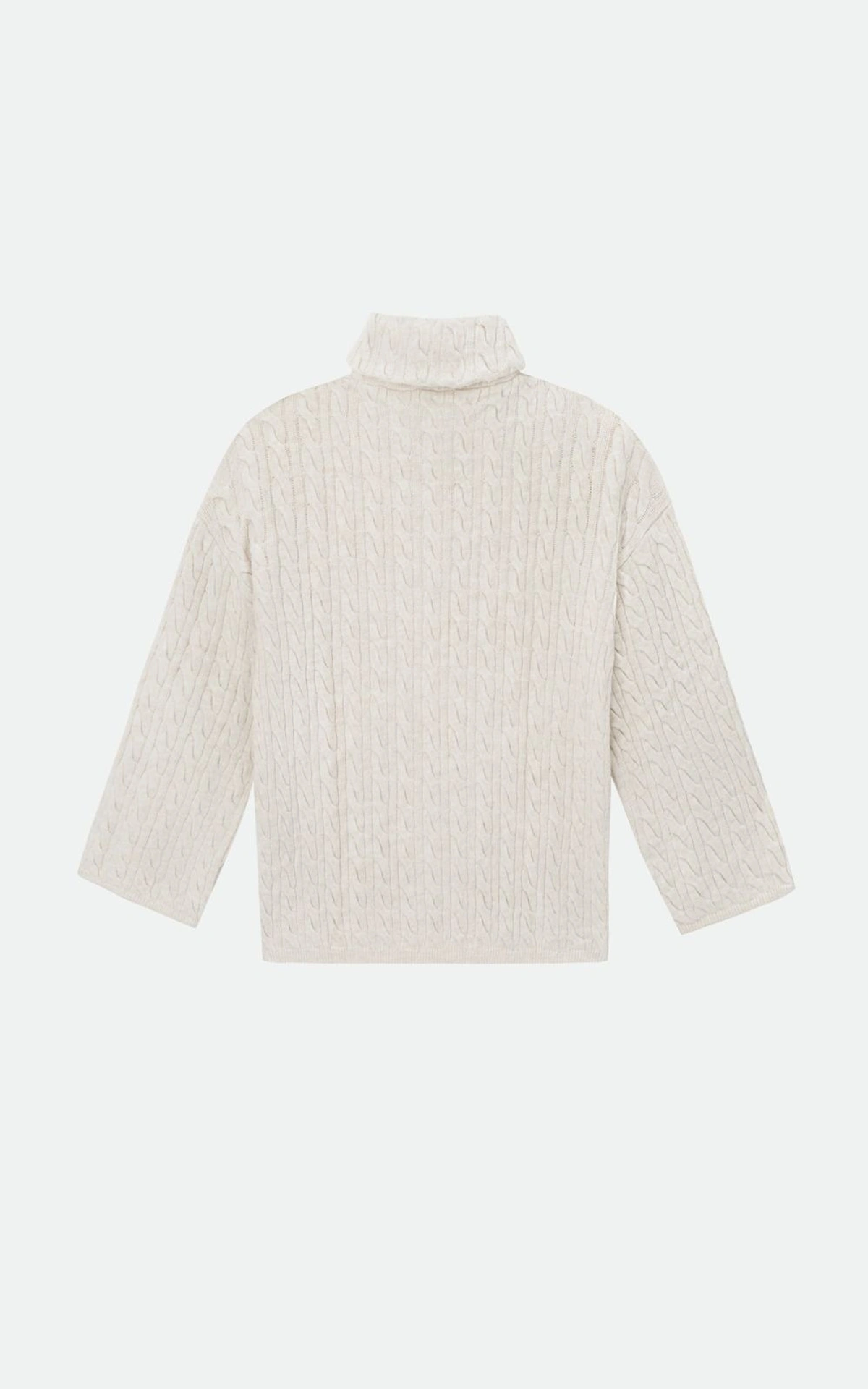 Sweter INGRID wełniany z zamkiem błyskawicznym
