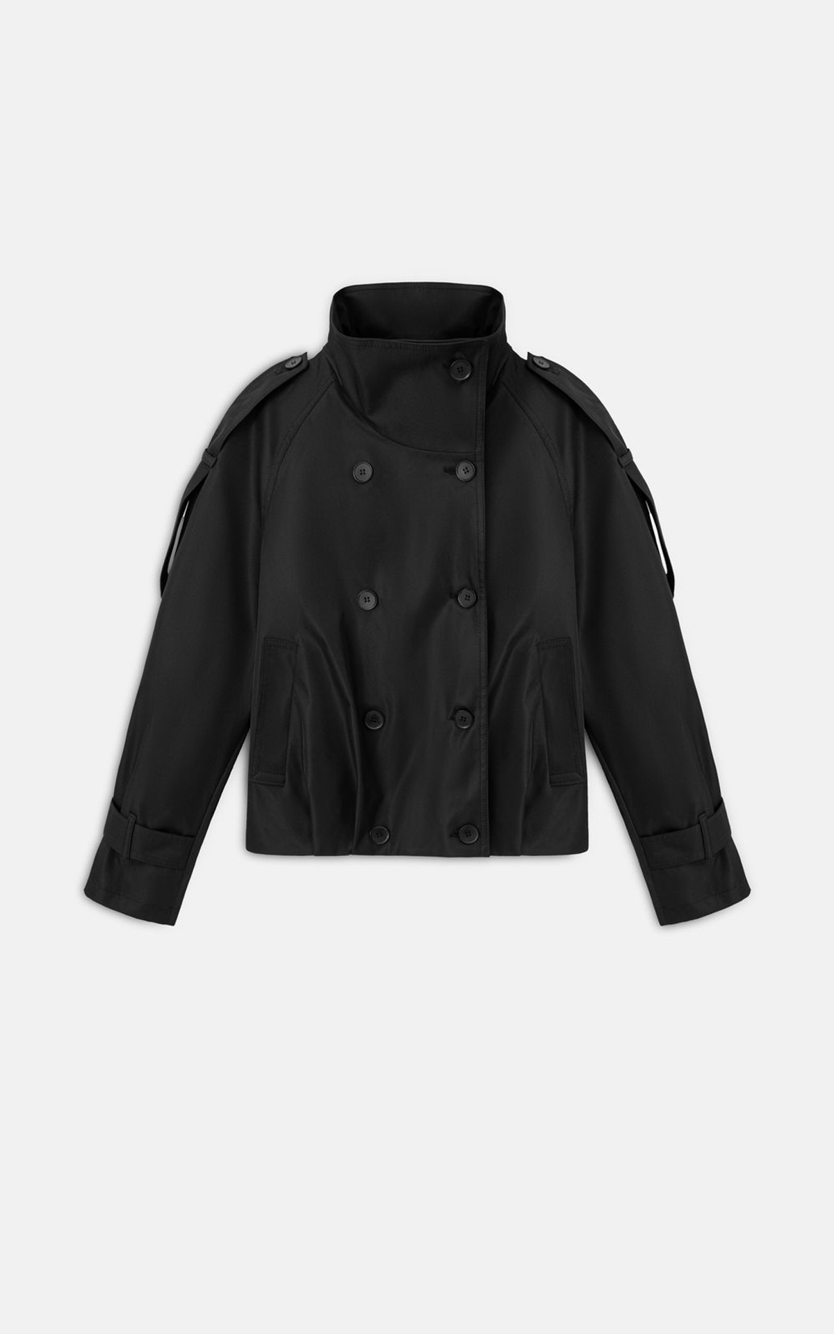 Cropped Trench with Stand Collar