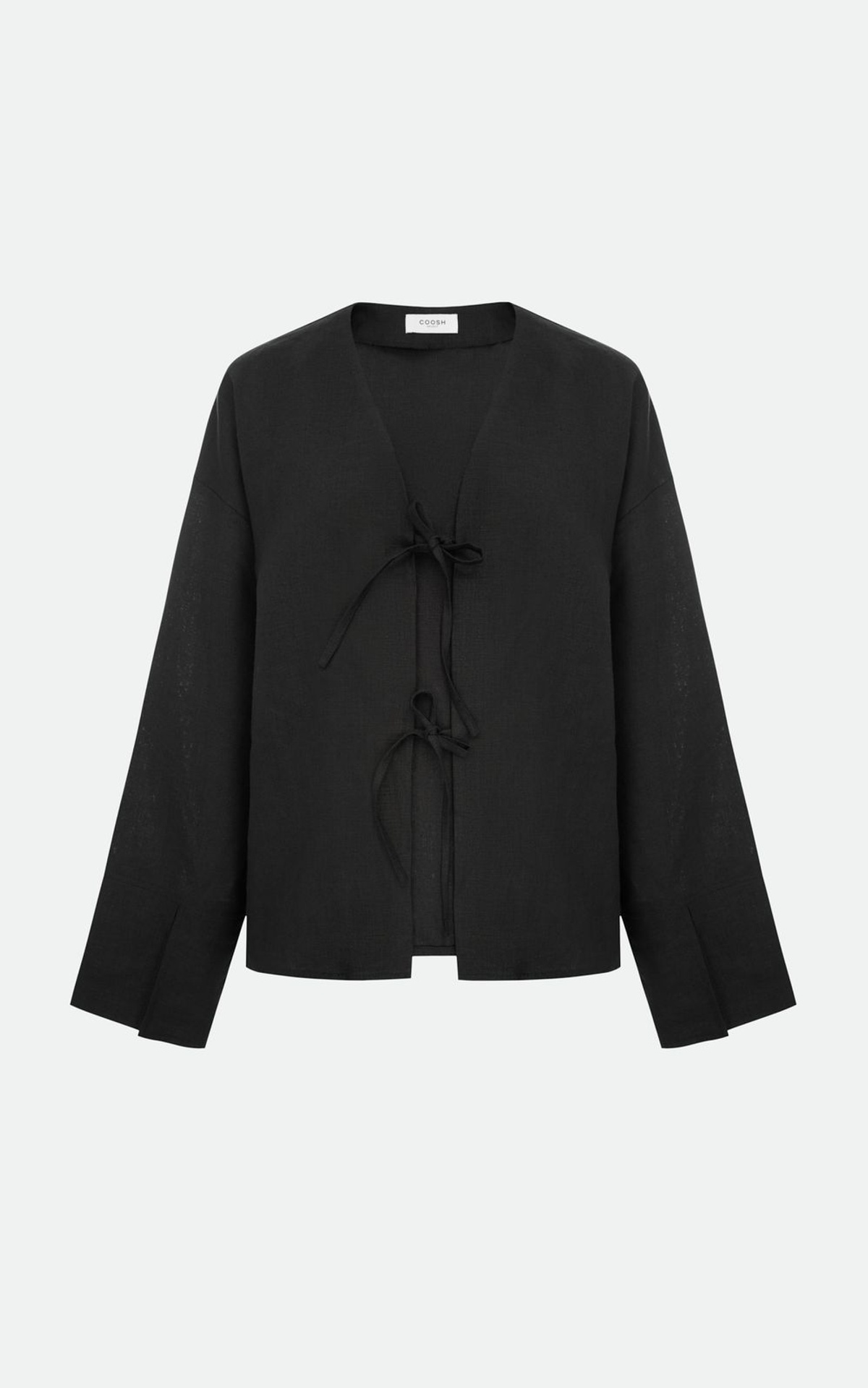 Linen Tie-Front Shirt