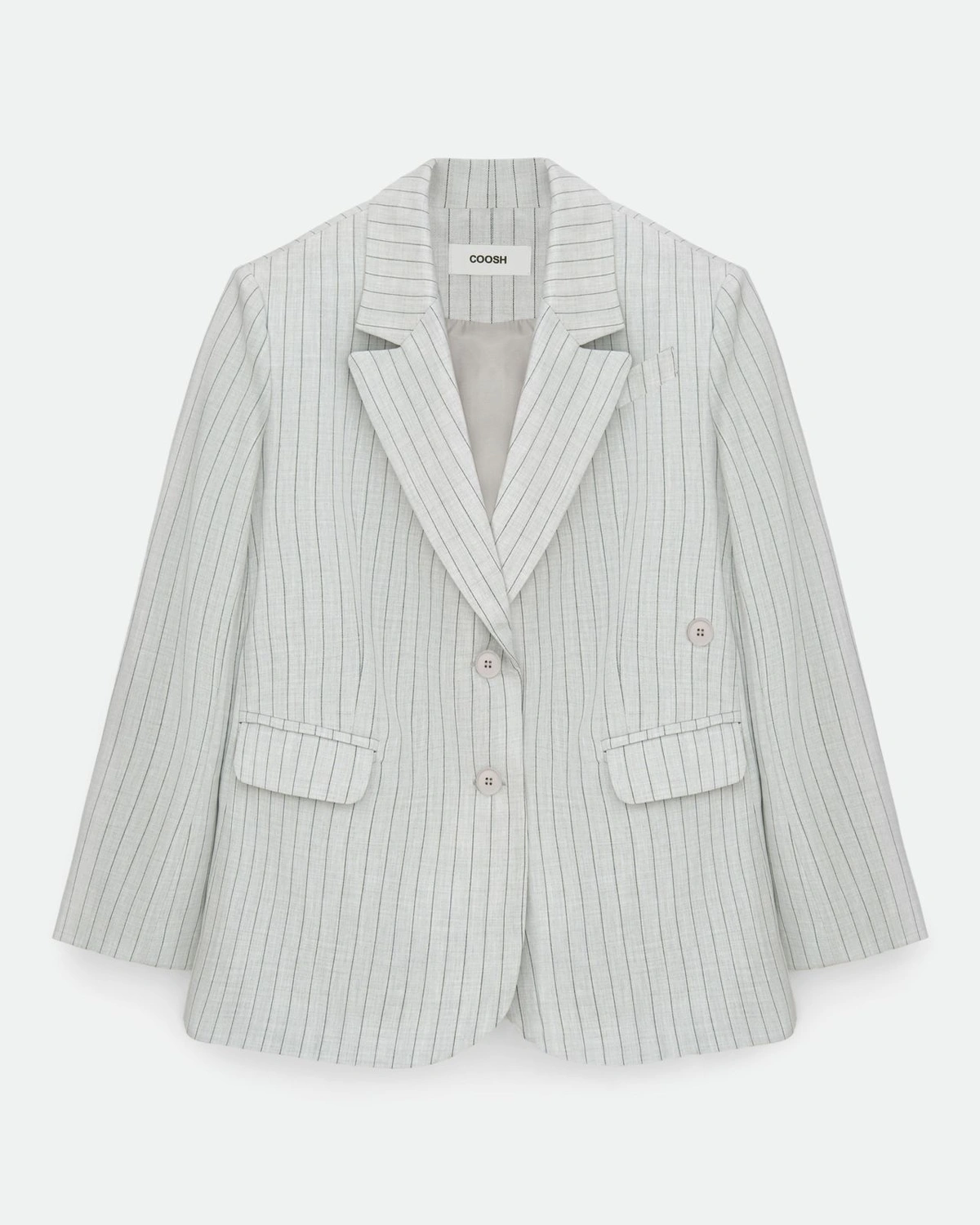 Striped Transformer Blazer with Chest Pocket