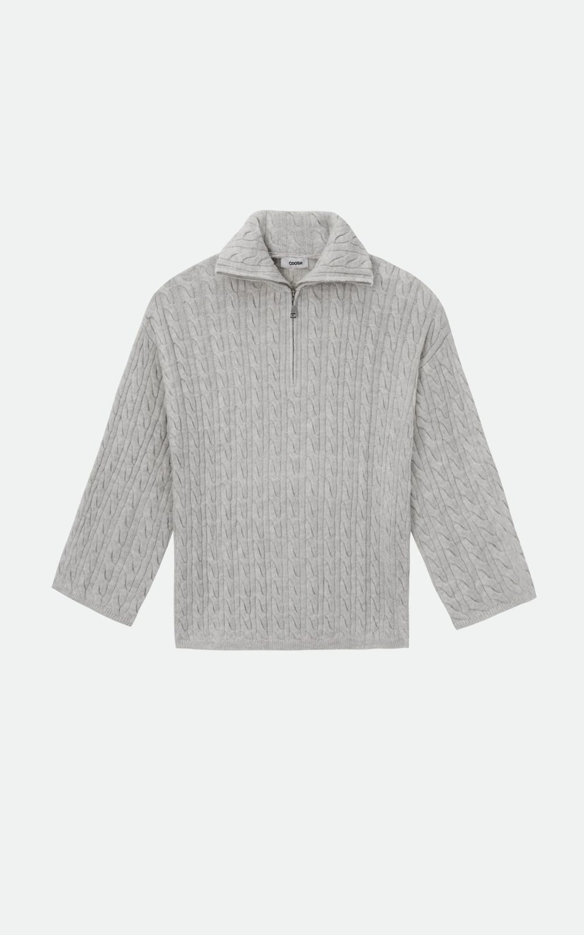 Sweter INGRID wełniany z zamkiem błyskawicznym