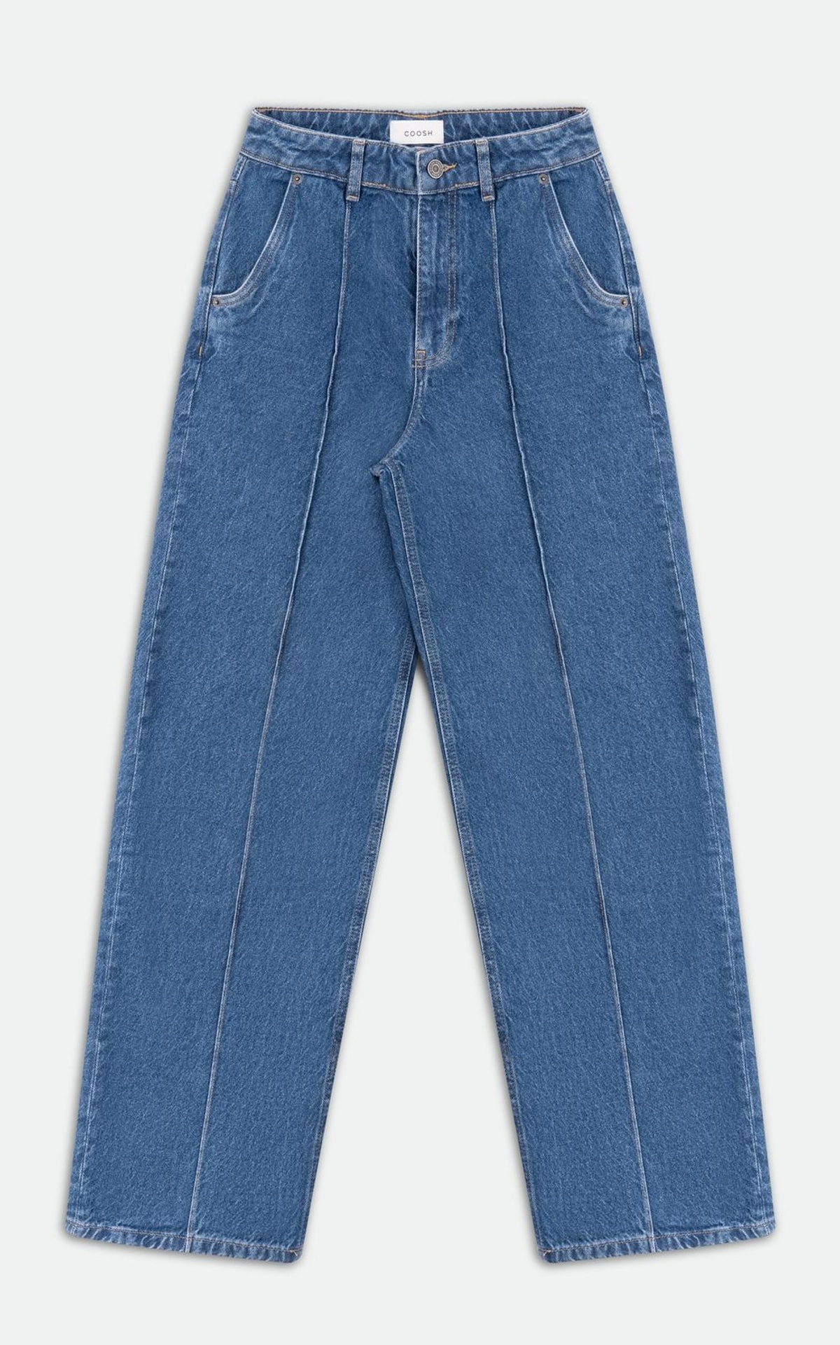 Straight Jeans with Accent Seams