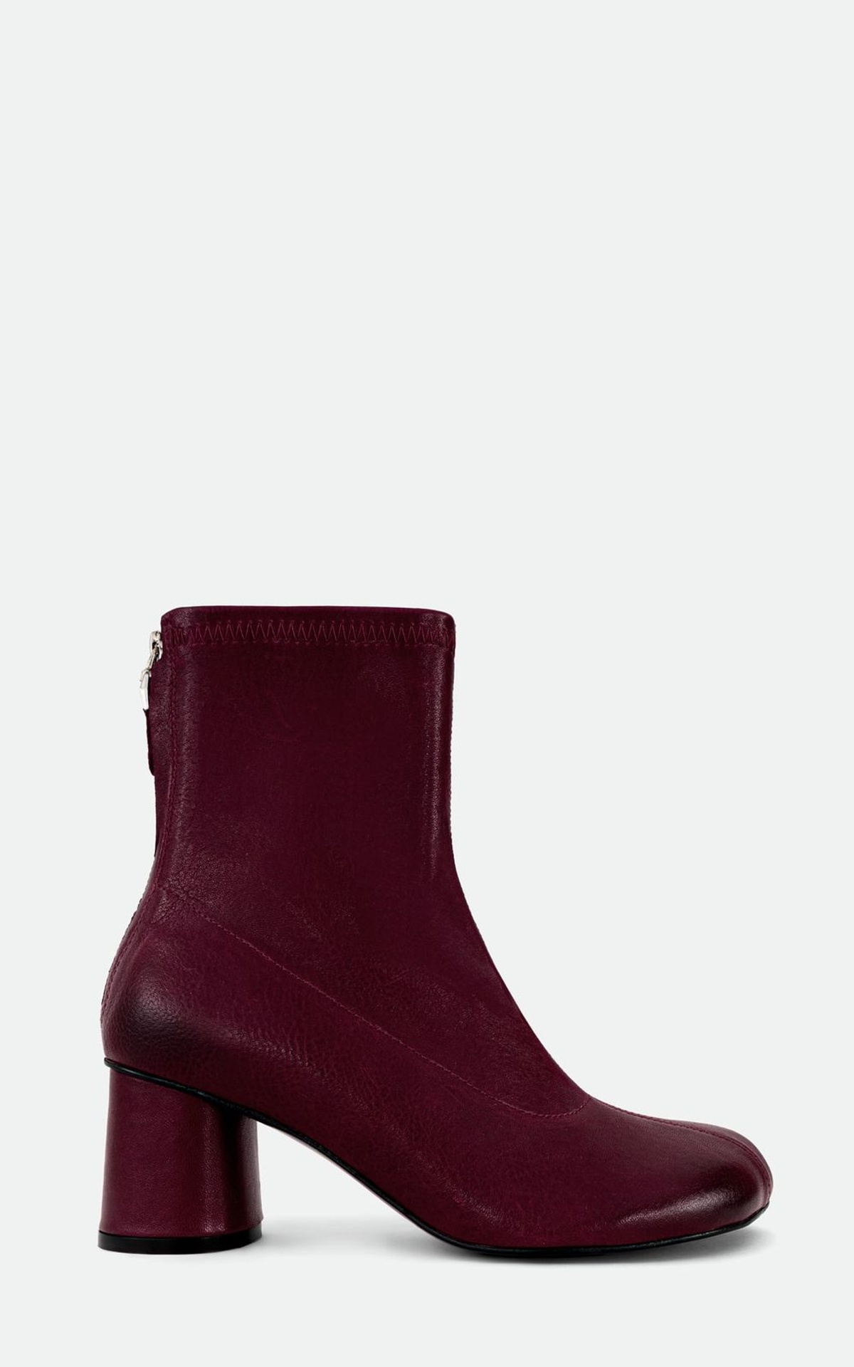 STELLA Leather Ankle Boots on Block Heel