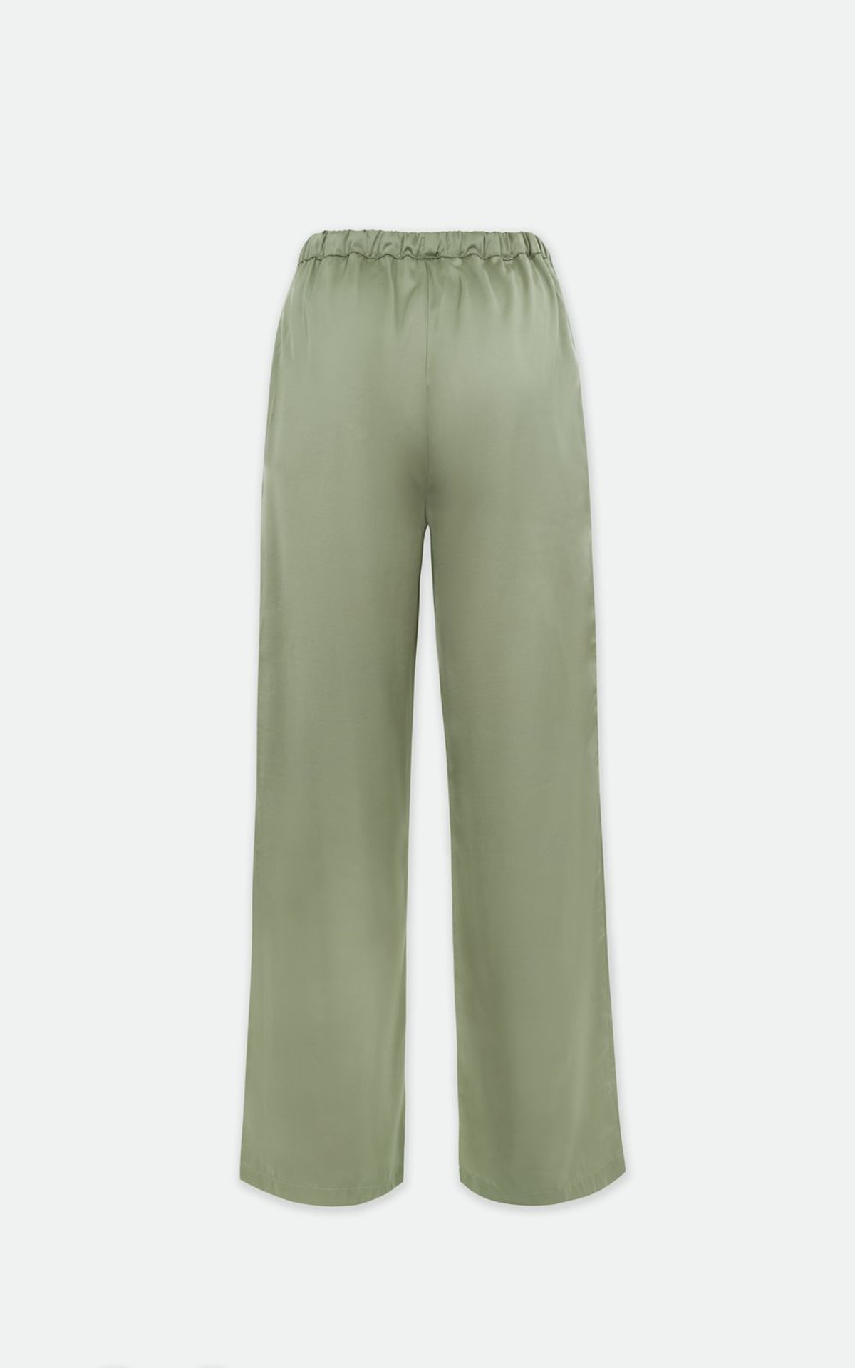 Straight-Leg Satin Pants