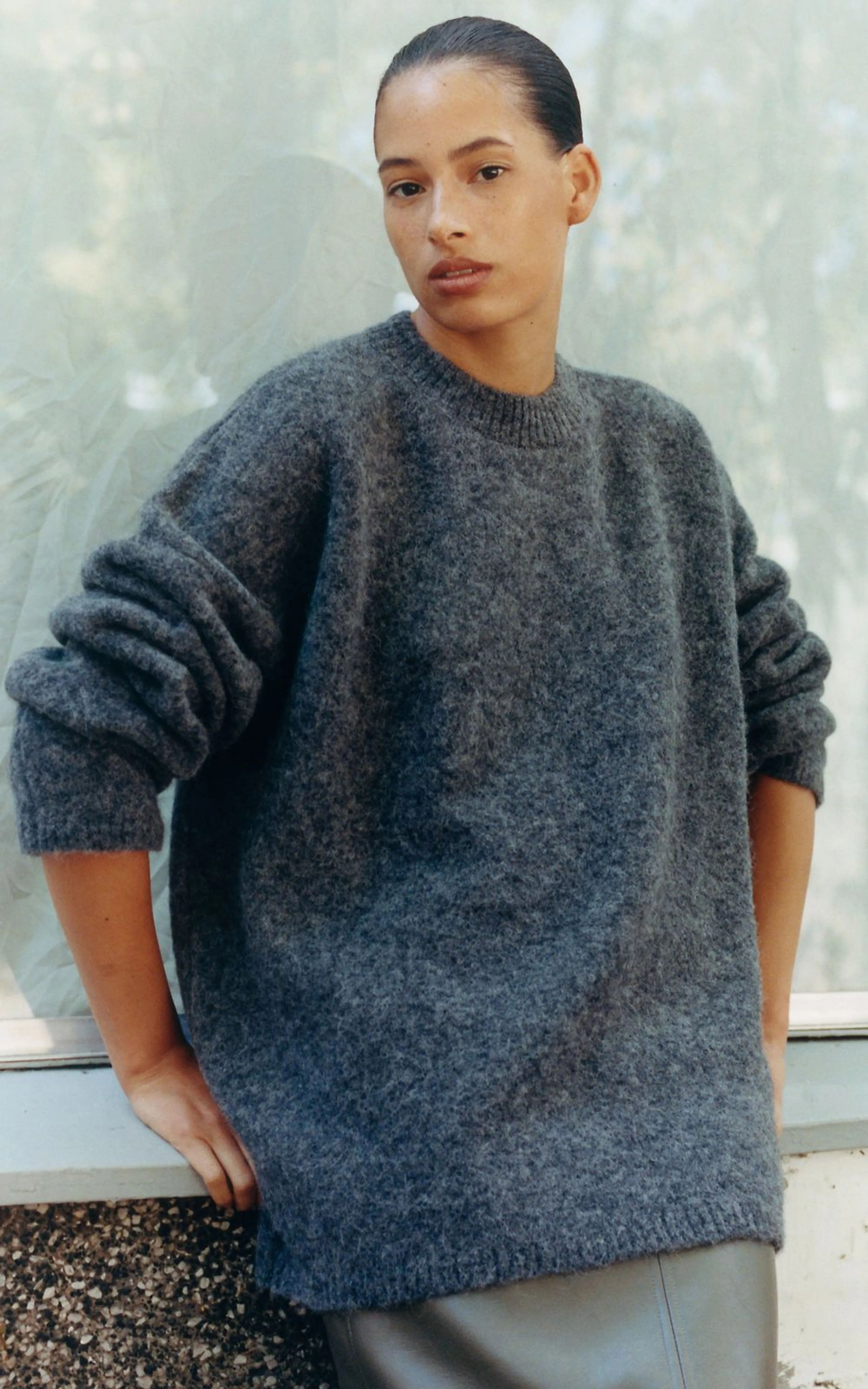 Sweter oversize BAY z wełny alpaki