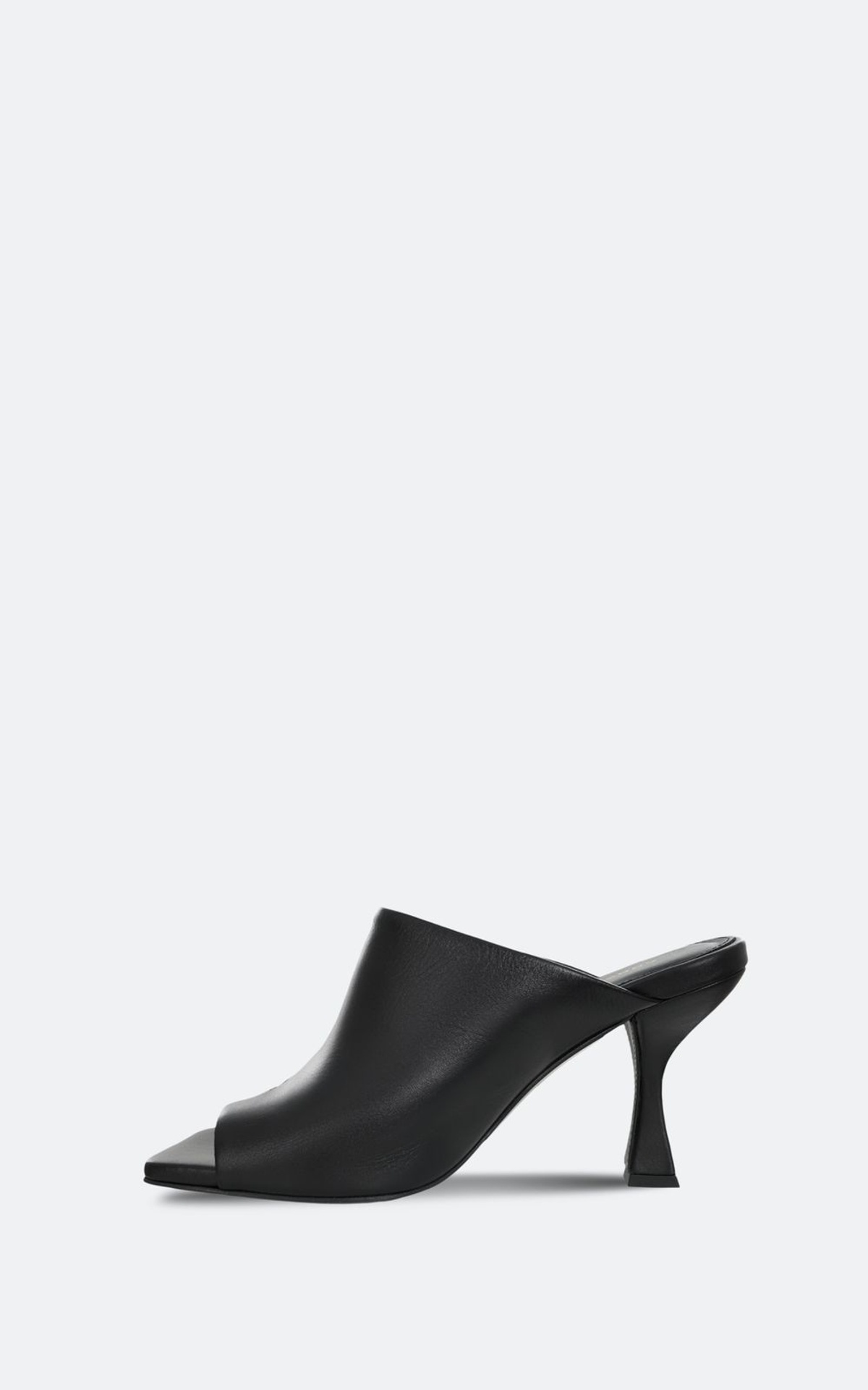 Leather Geometric Heeled Mules BRUNA