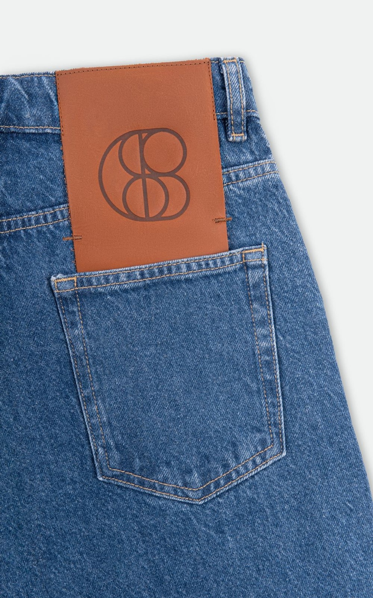 Straight Jeans with Accent Seams
