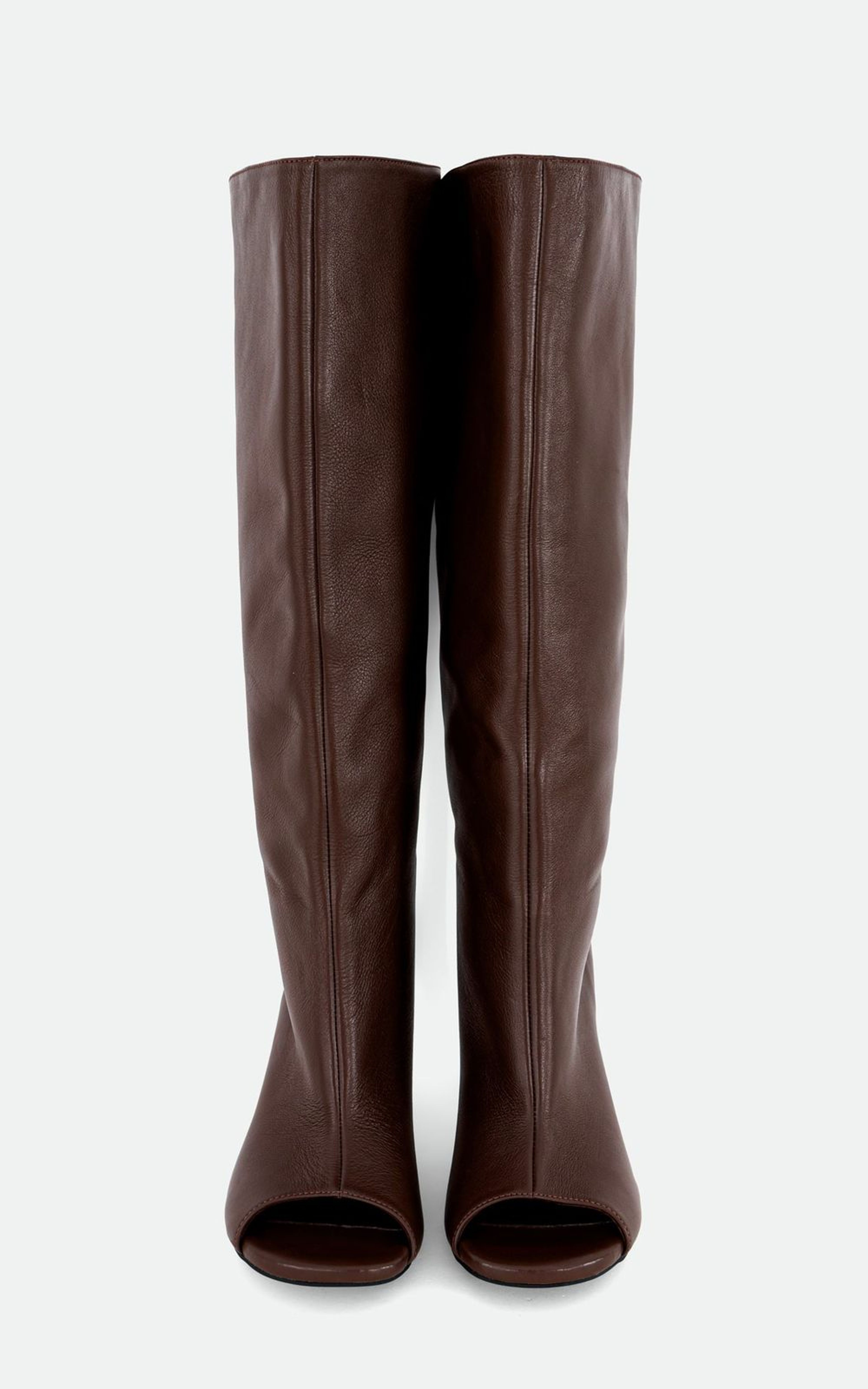 Leather SAFARI BOOTS with Open Toe