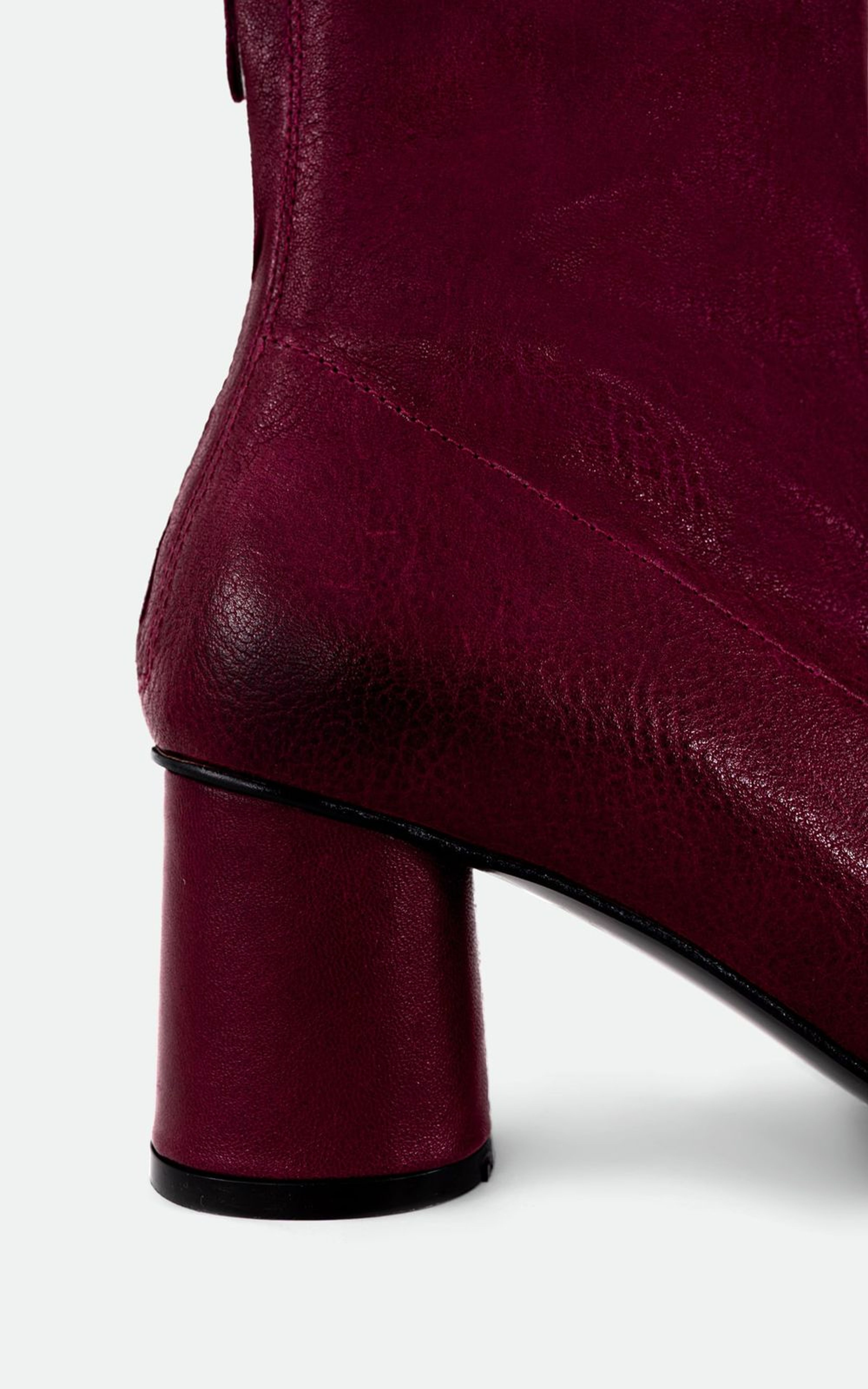 STELLA Leather Ankle Boots on Block Heel