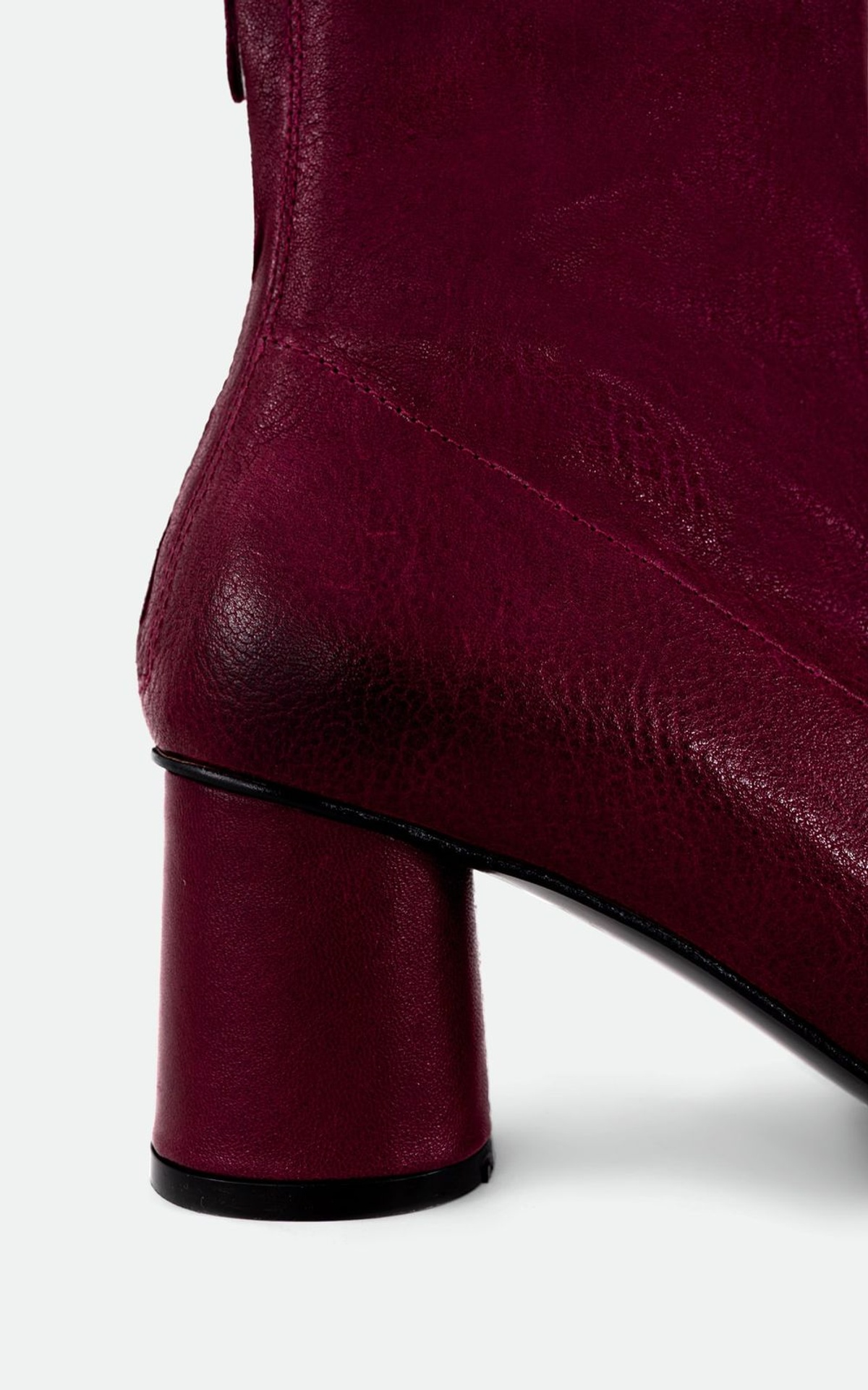 STELLA Leather Ankle Boots on Block Heel
