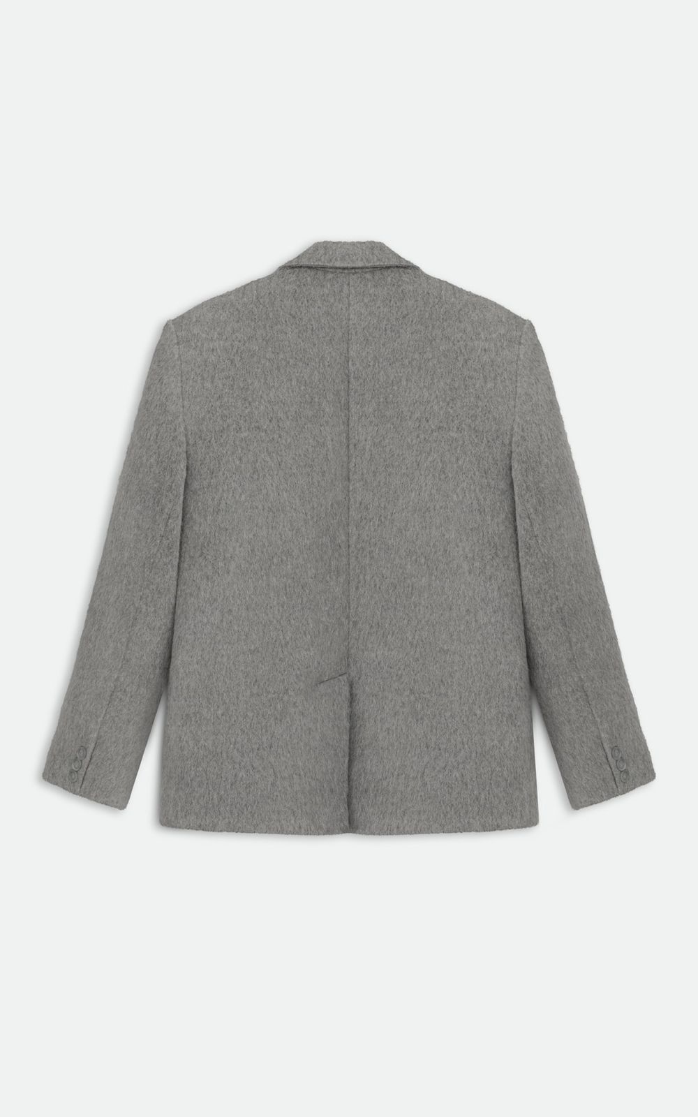 Jacket in Textured Wool Fabric - Grey | COOSH