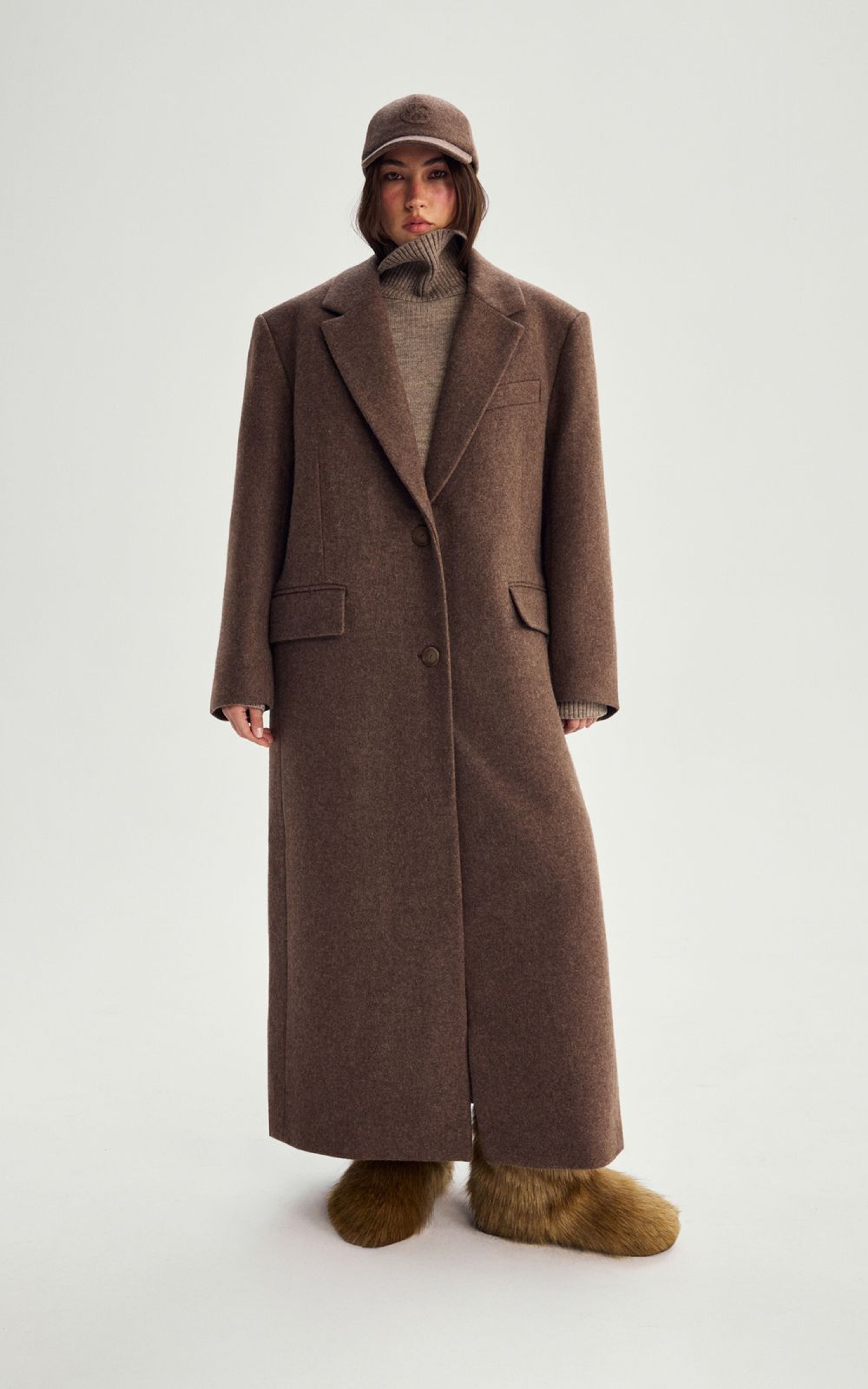 Пальто GIGI однобортне вовняне