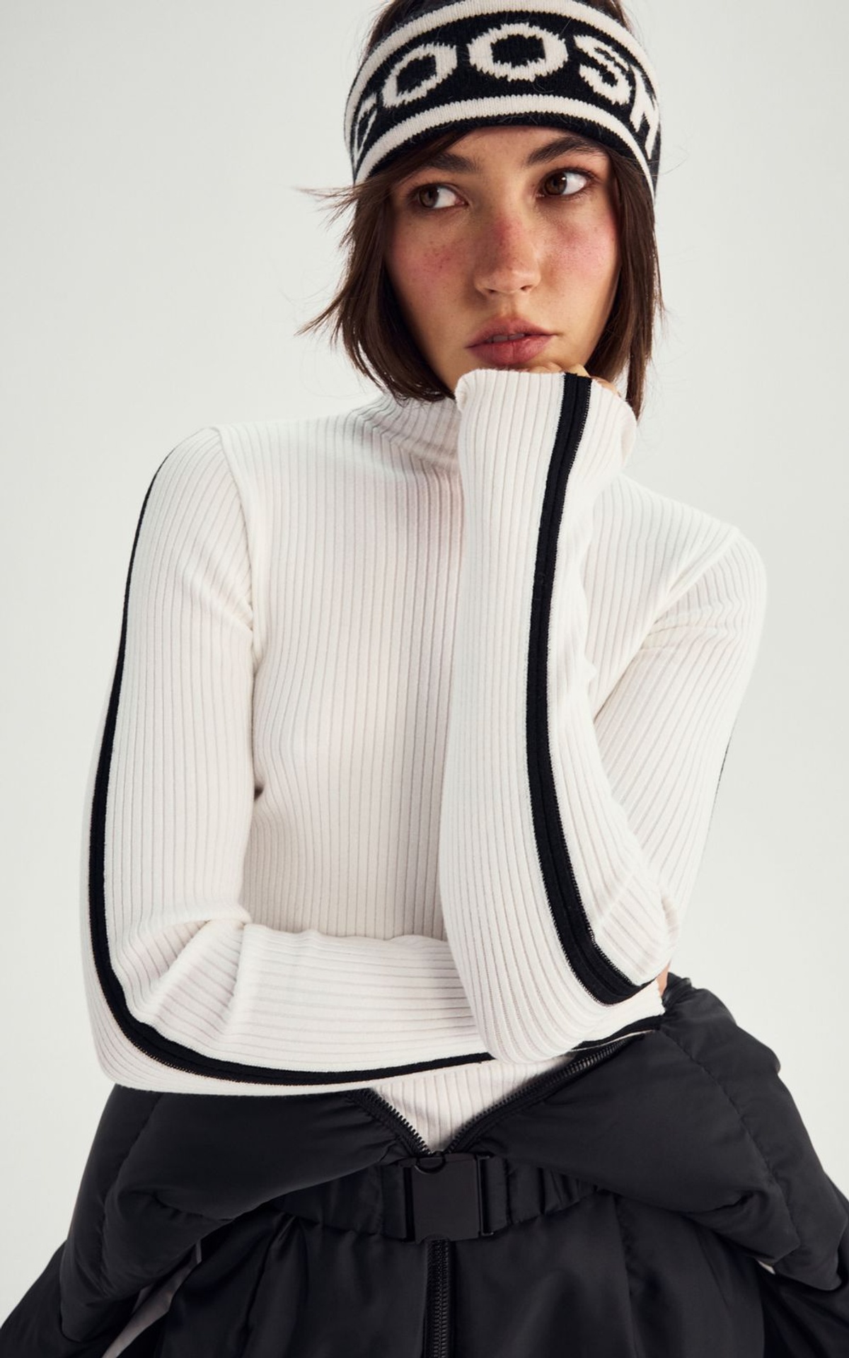 Ribbed Contrast Stripe Longsleeve