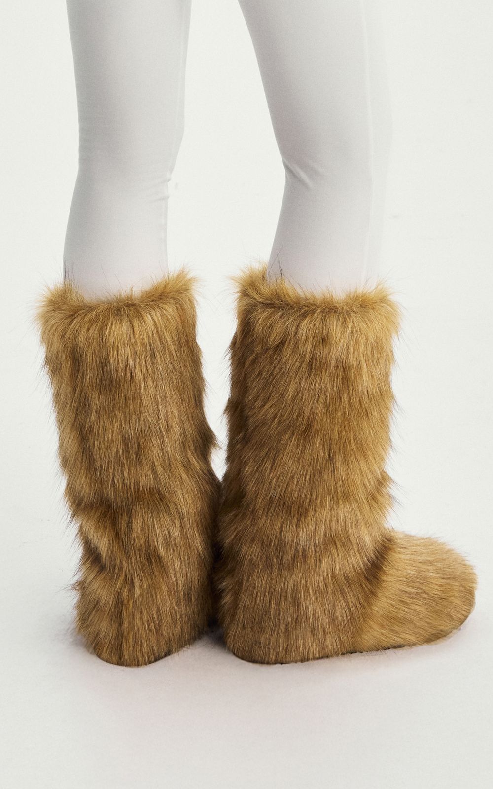 YETI Faux-Fur Shearling Snow Boots - Brown | COOSH