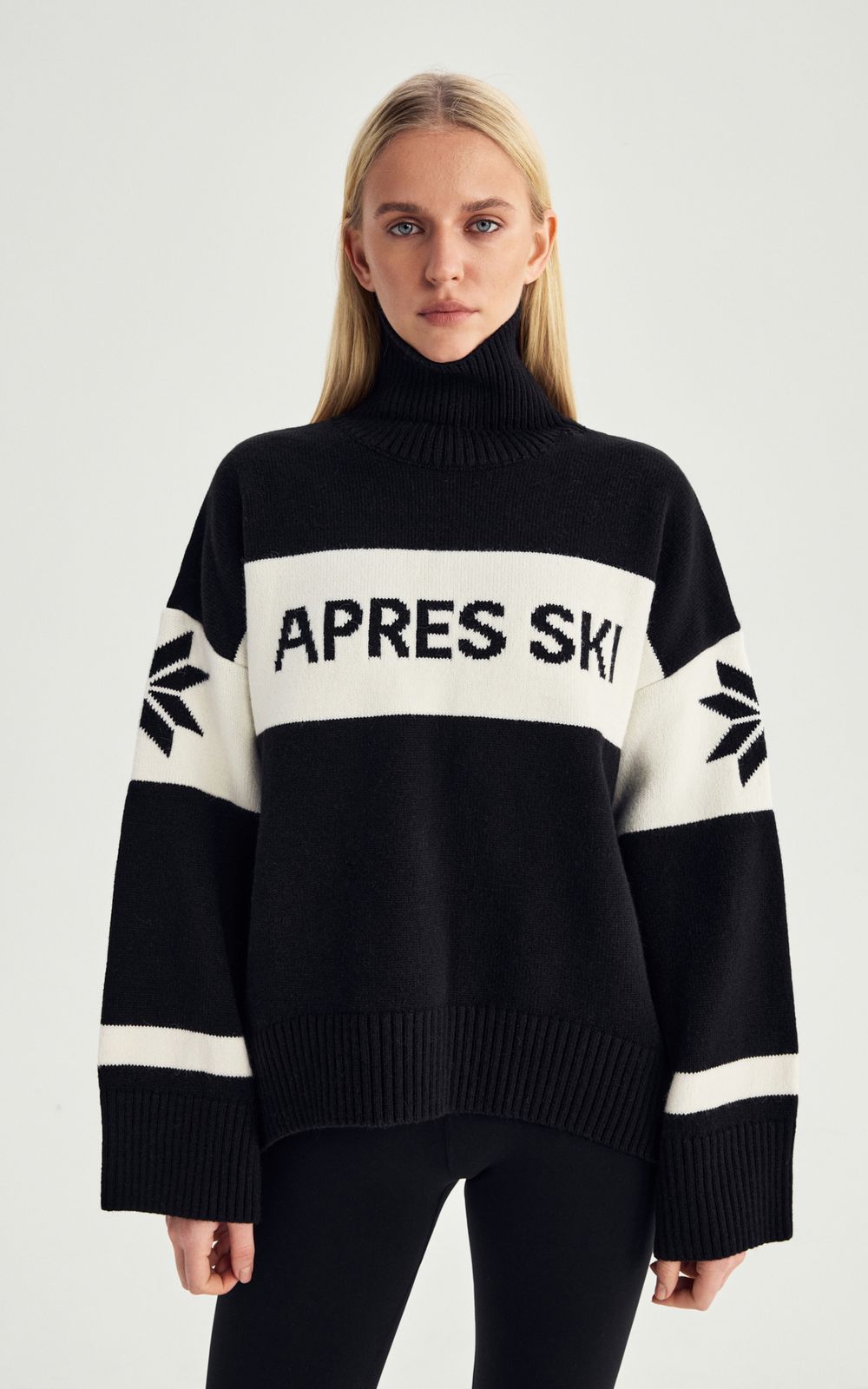 Printed Wool Sweater APRES SKI - Black | COOSH