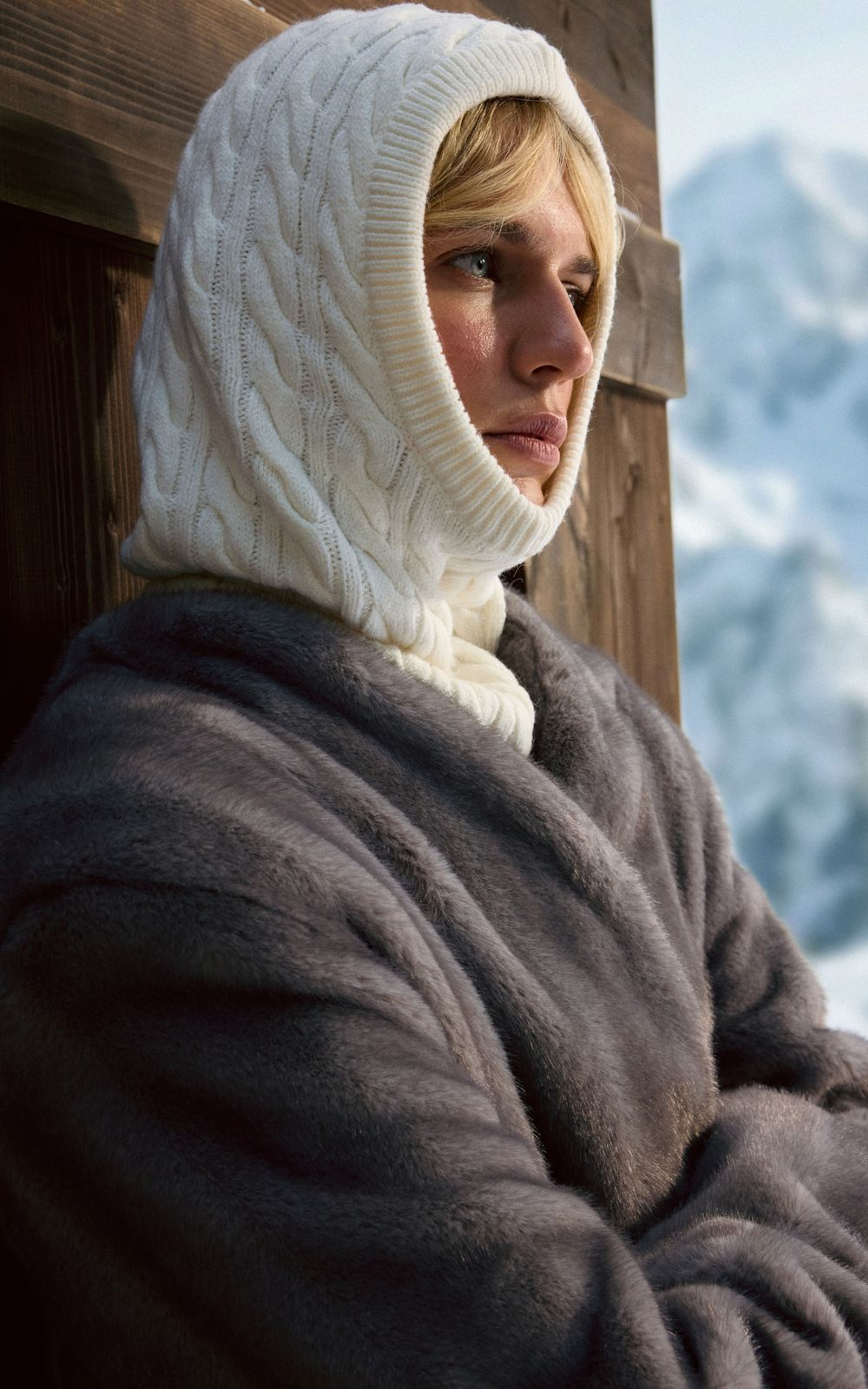 Cable Knit Balaclava