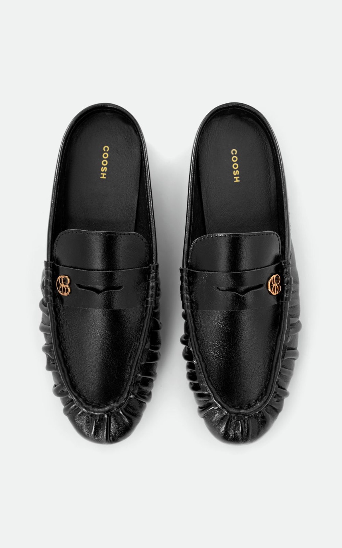 Patent Leather Mule Loafers