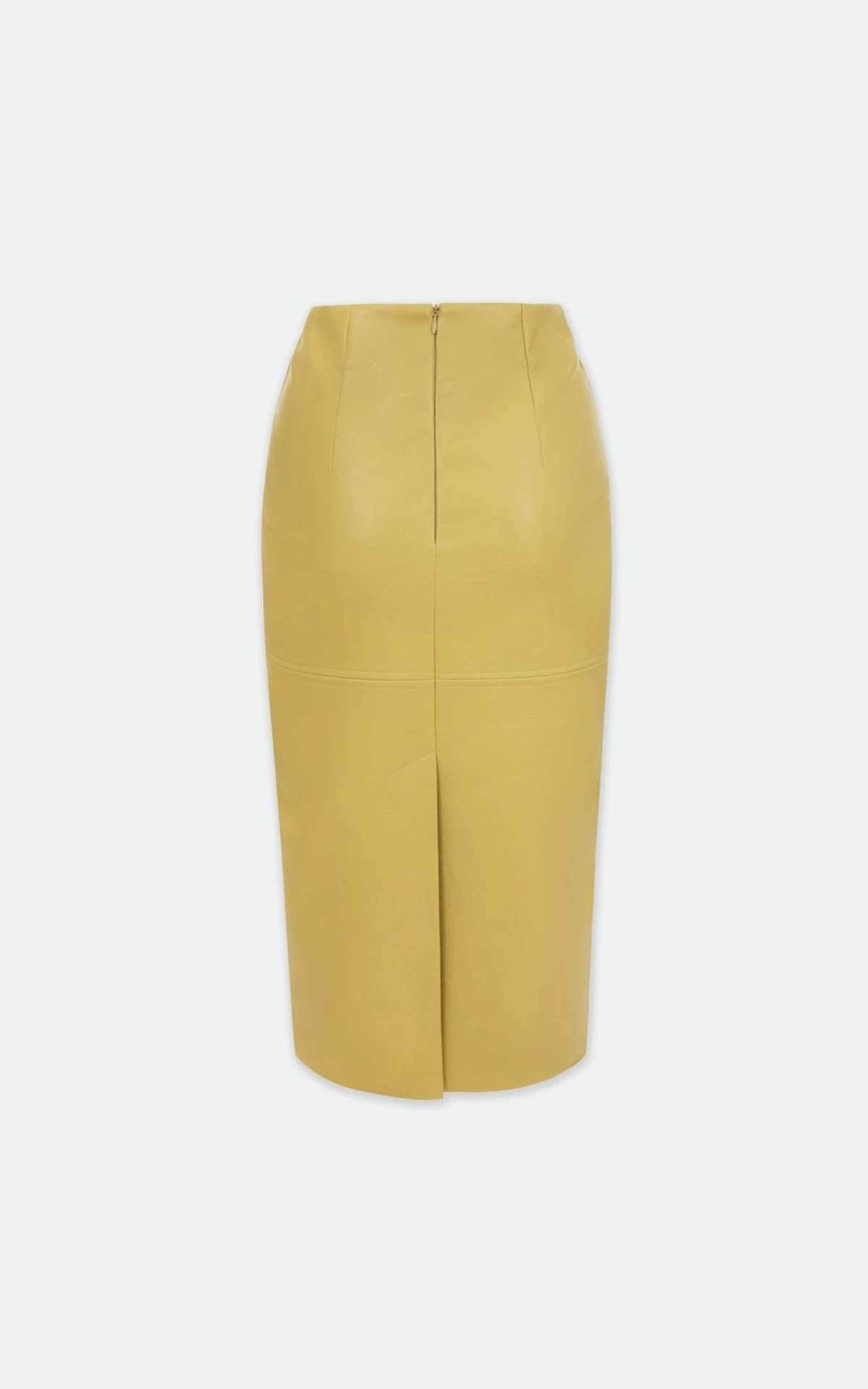 Faux Leather Midi Skirt