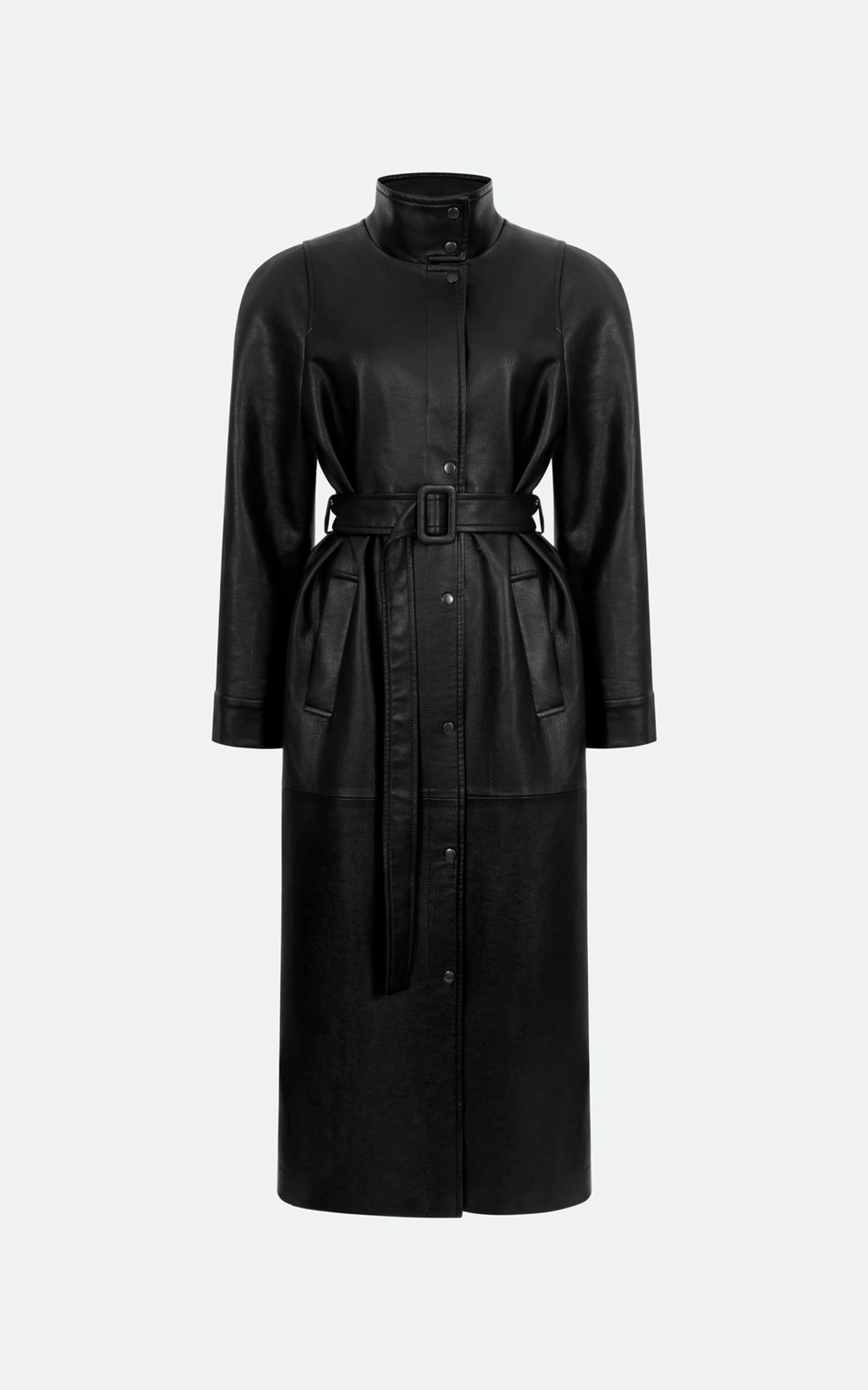 NEA Premium Faux Leather Trench Coat