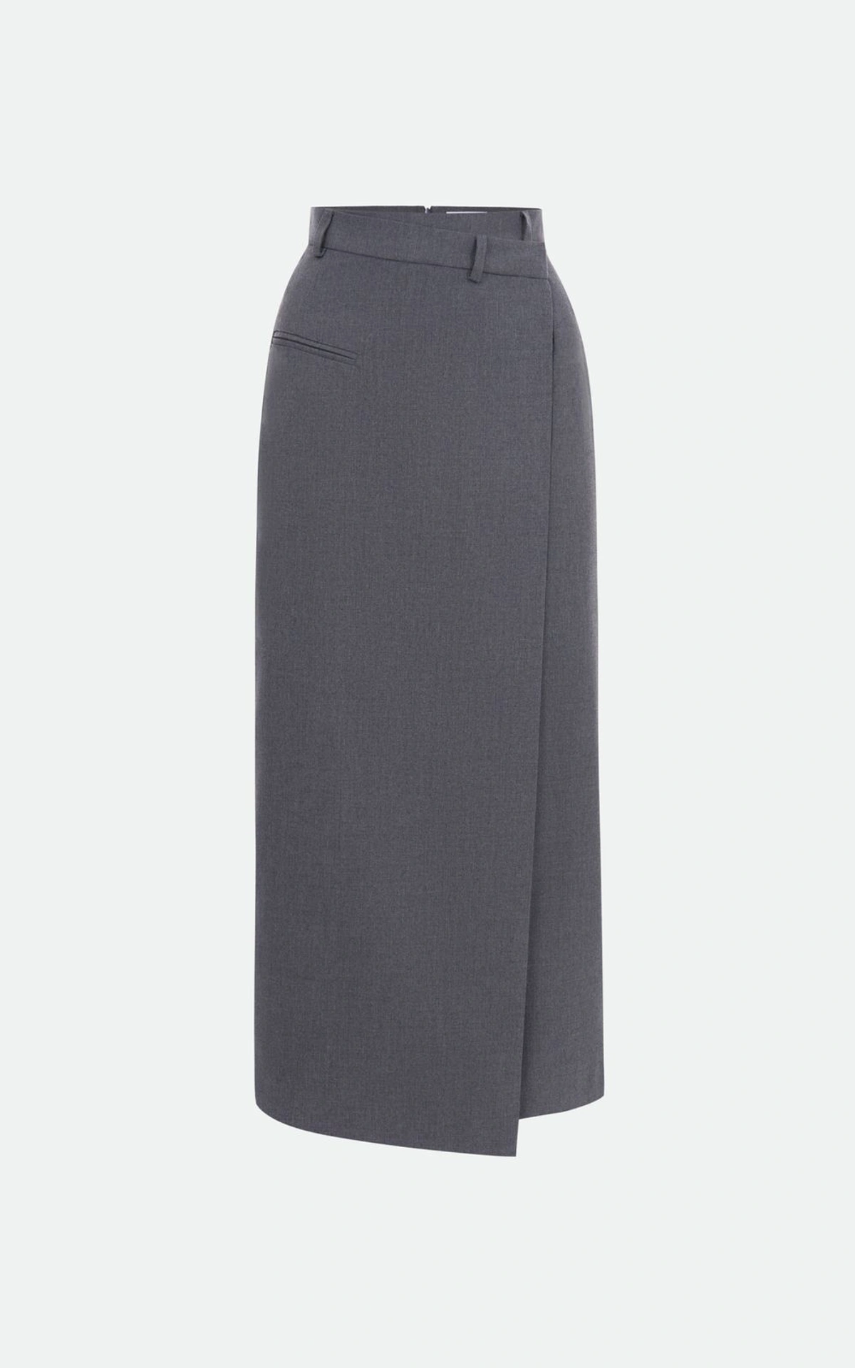 SABINE Midi Skirt with Asymmetric Waistband