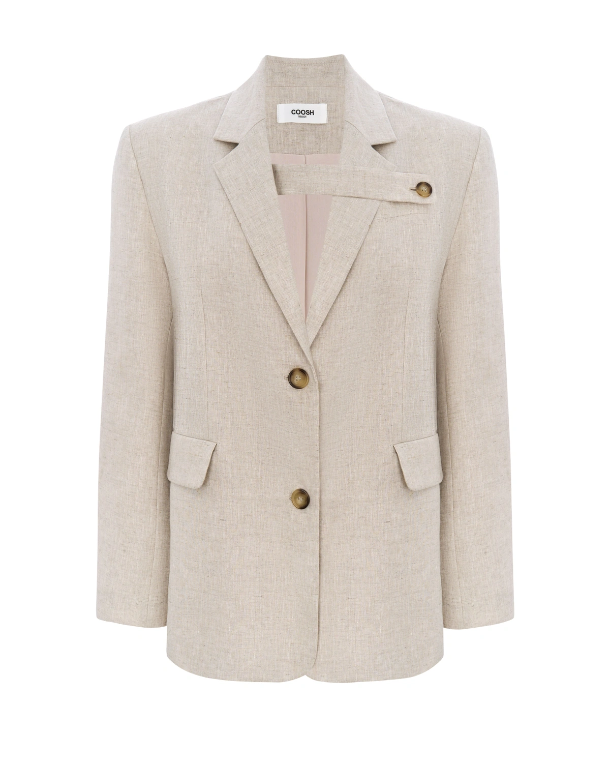 Single-breasted Blazer with Strap Detail
